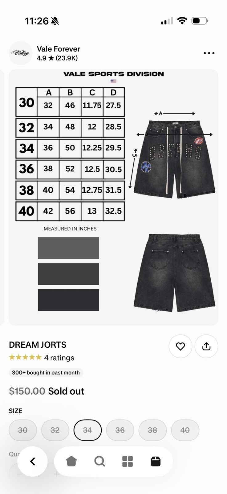 Vale Vale Forever Dream Jorts Size US 34 / EU 50 - 9 Thumbnail