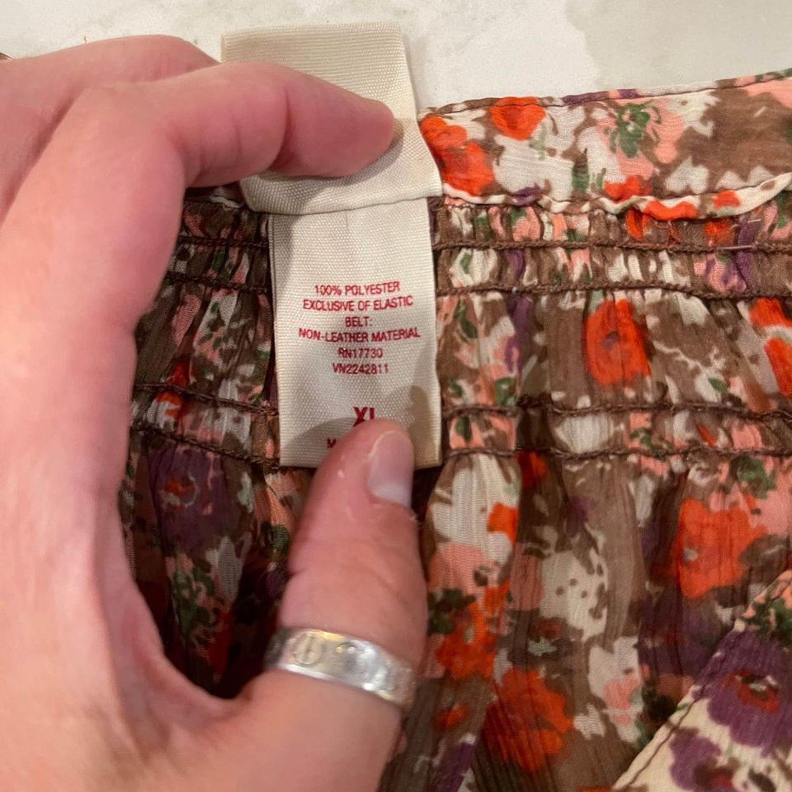 Mossimo Mossimo Sheer Floral Peasant Top Women's XL 3/4Sleeve Size XL / US 12-14 / IT 48-50 - 5 Thumbnail