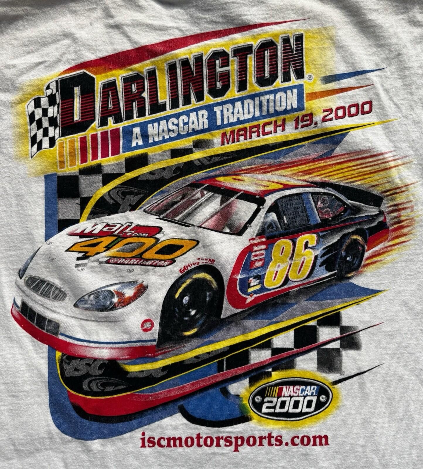 NASCAR Vintage Rare NASCAR 2000 Darlington 400 Auto Racing T-Shirt Size ONE SIZE - 3 Thumbnail