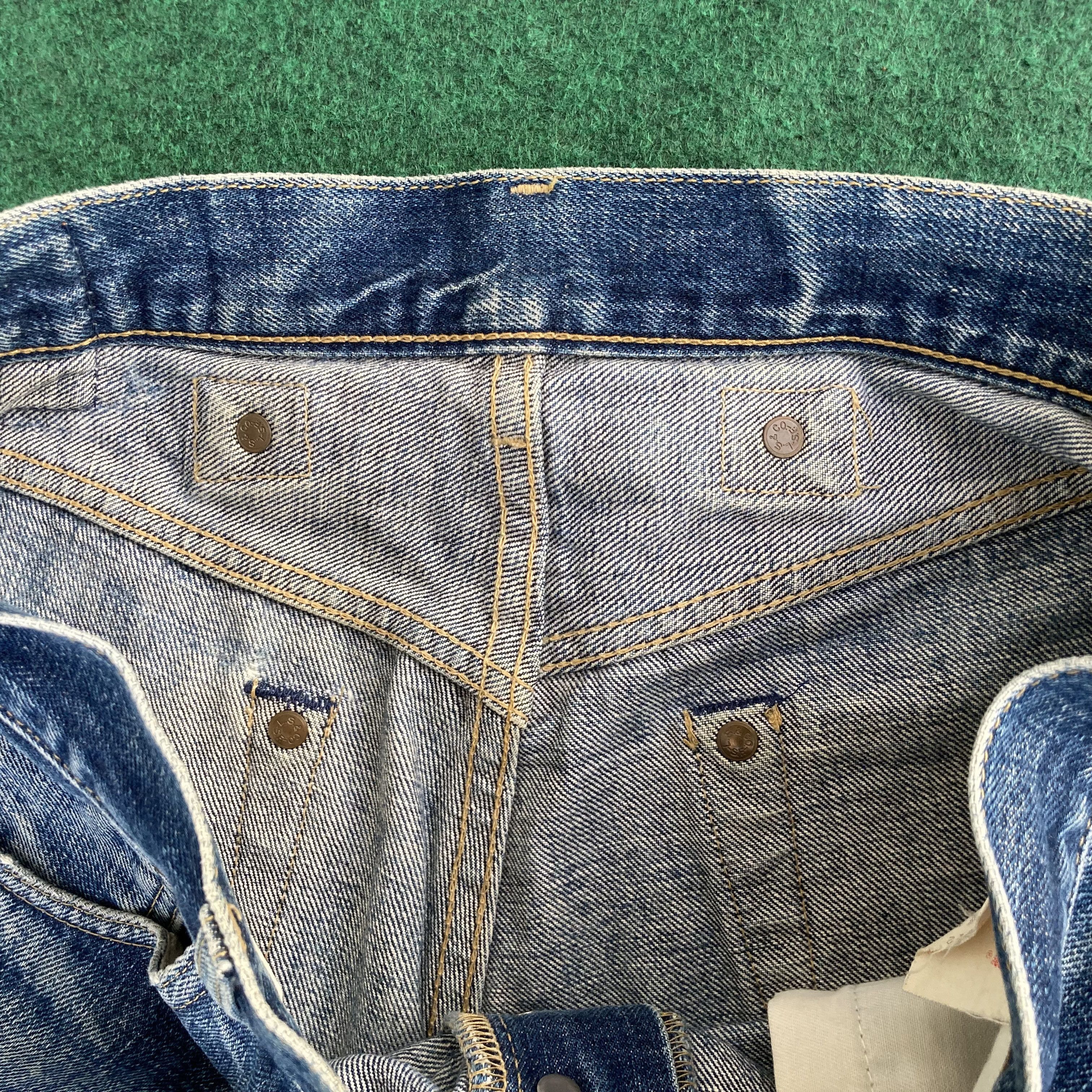 Levi's Vtg Levis 702 Big E Short Pants Redline Selvedge Jorts Jeans Size US 31 - 12 Thumbnail