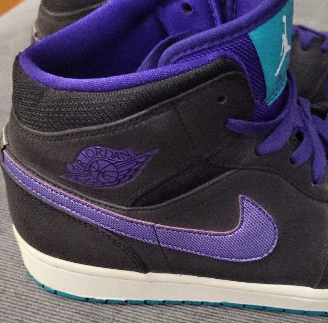 Nike Nike 2012 Air Jordan 1 Mid Grape Retro Size US 11 / EU 44 - 11 Thumbnail