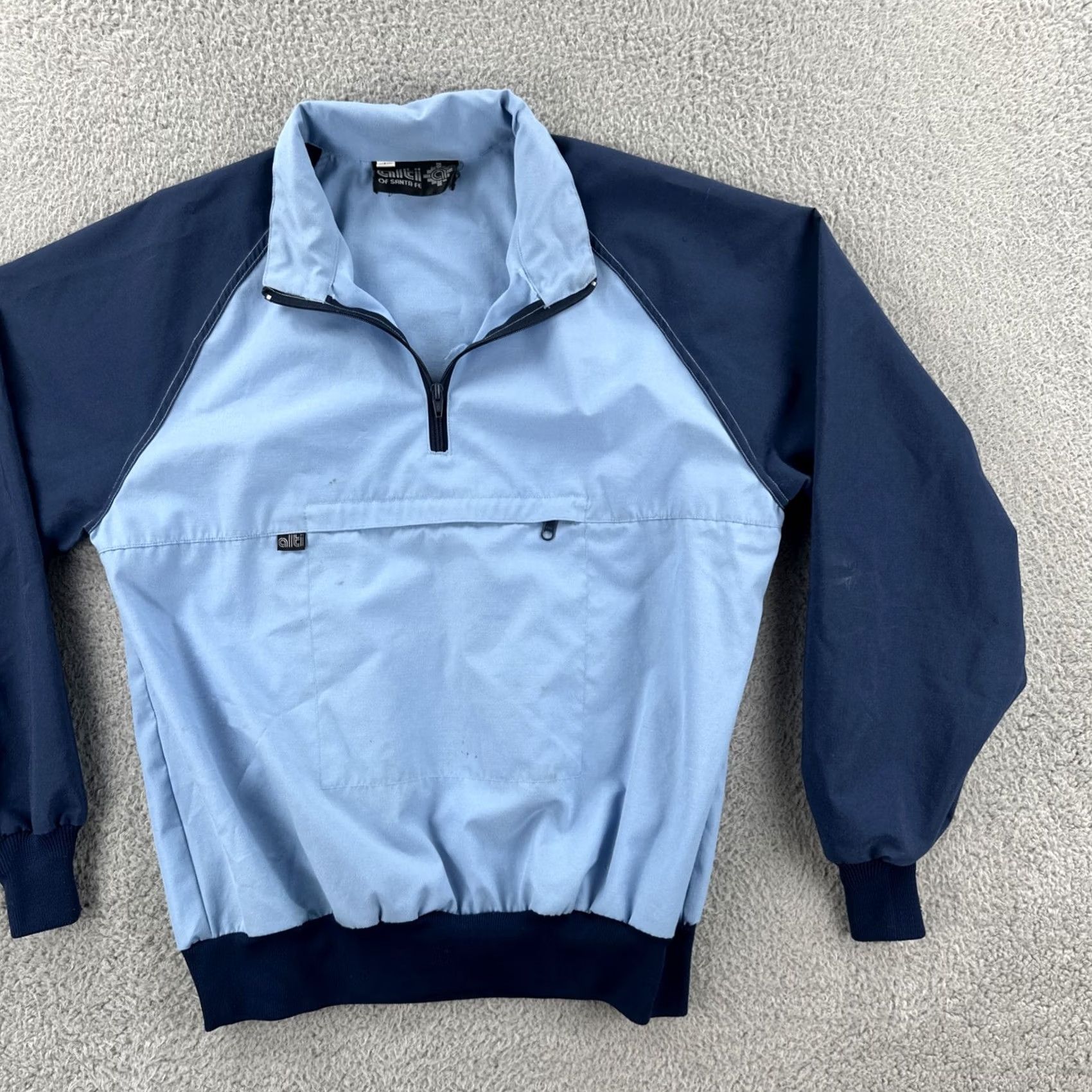 Vintage VINTAGE Alti Of Santa Fe Mens L Two Tone Blue Raglan 1/4 Zip Ski Jacket 80s USA Made Size US L / EU 52-54 / 3 - 2 Thumbnail