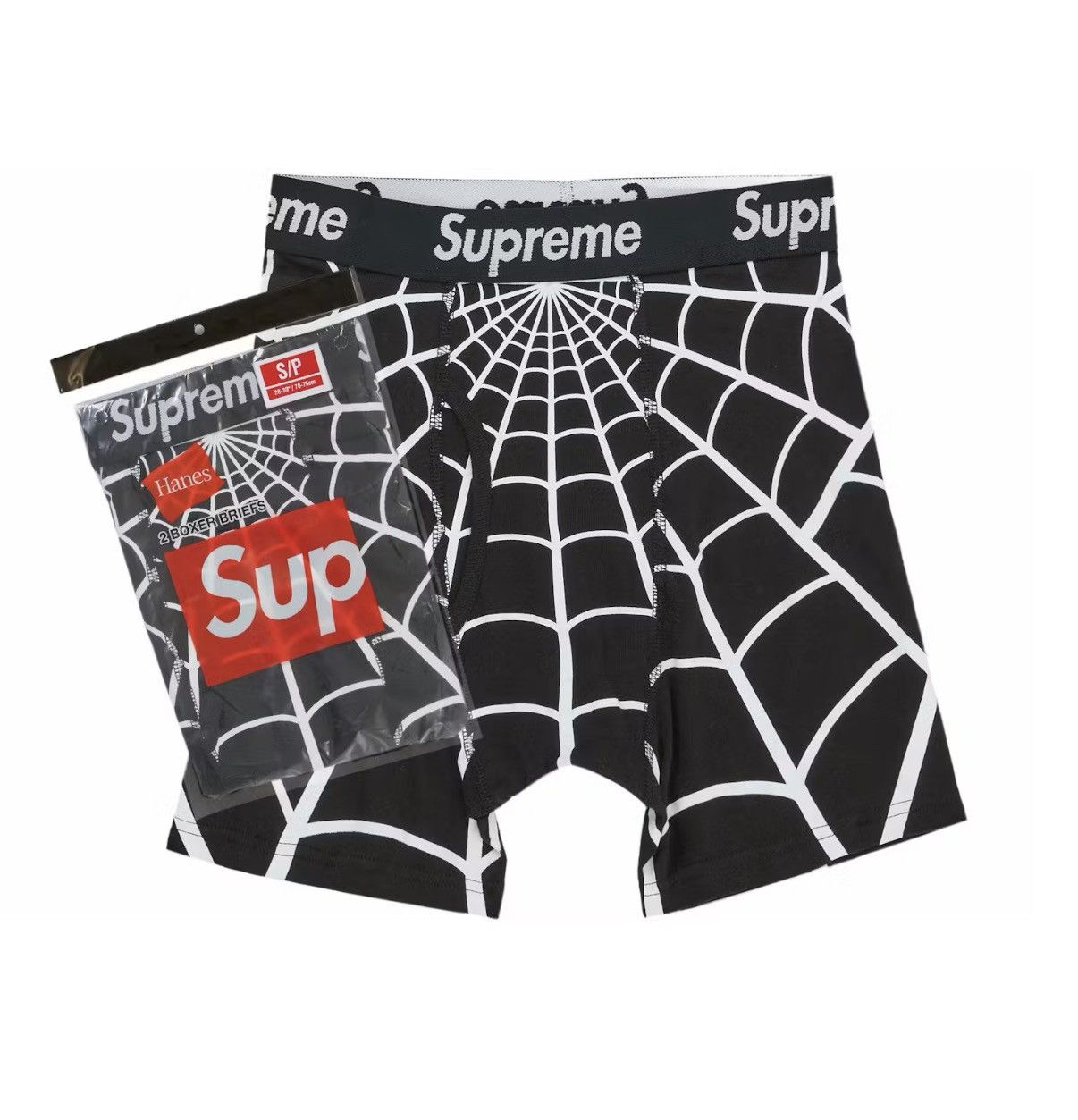 Hanes × Supreme Supreme Hanes Boxer (4 Pack) Briefs Black SIZE L