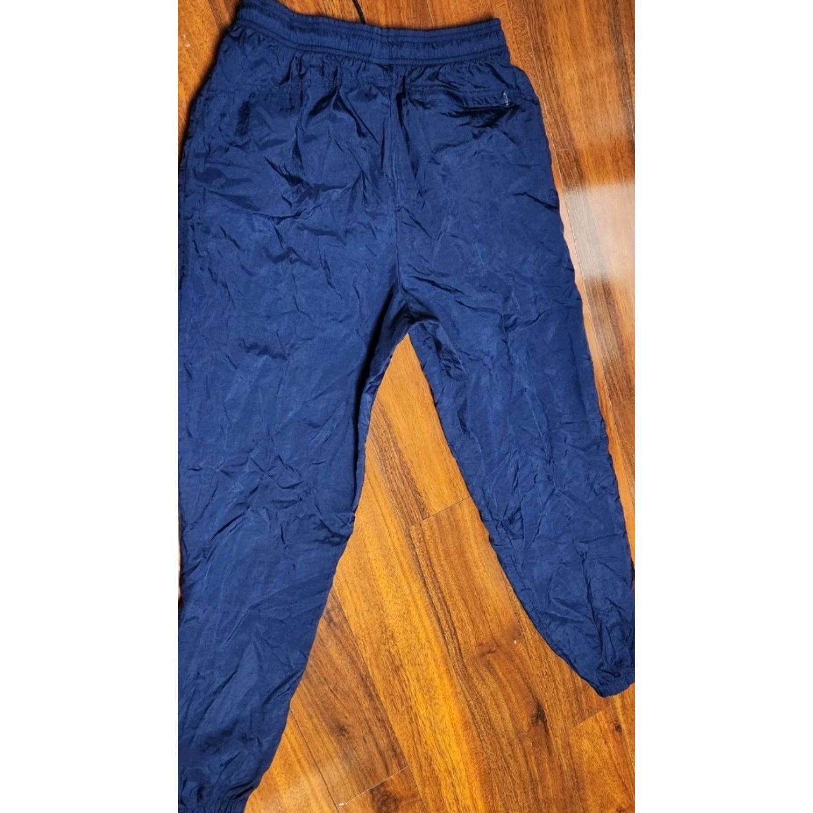Nike VINTAGE Nike Windbreaker Pants Men L Large Joggers Ankle Zip Nylon Swoosh Track Pants Mens Size US 33 - 6 Thumbnail