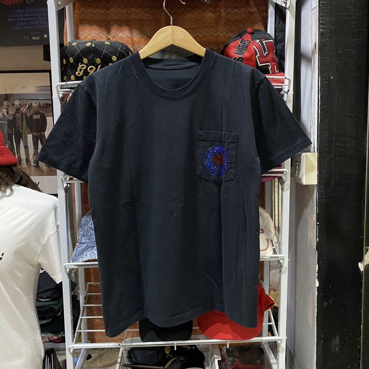 Japanese Brand Chrome Heart With Rhinestone T-Shirt size M Black Size US M / EU 48-50 / 2 - 2 Thumbnail