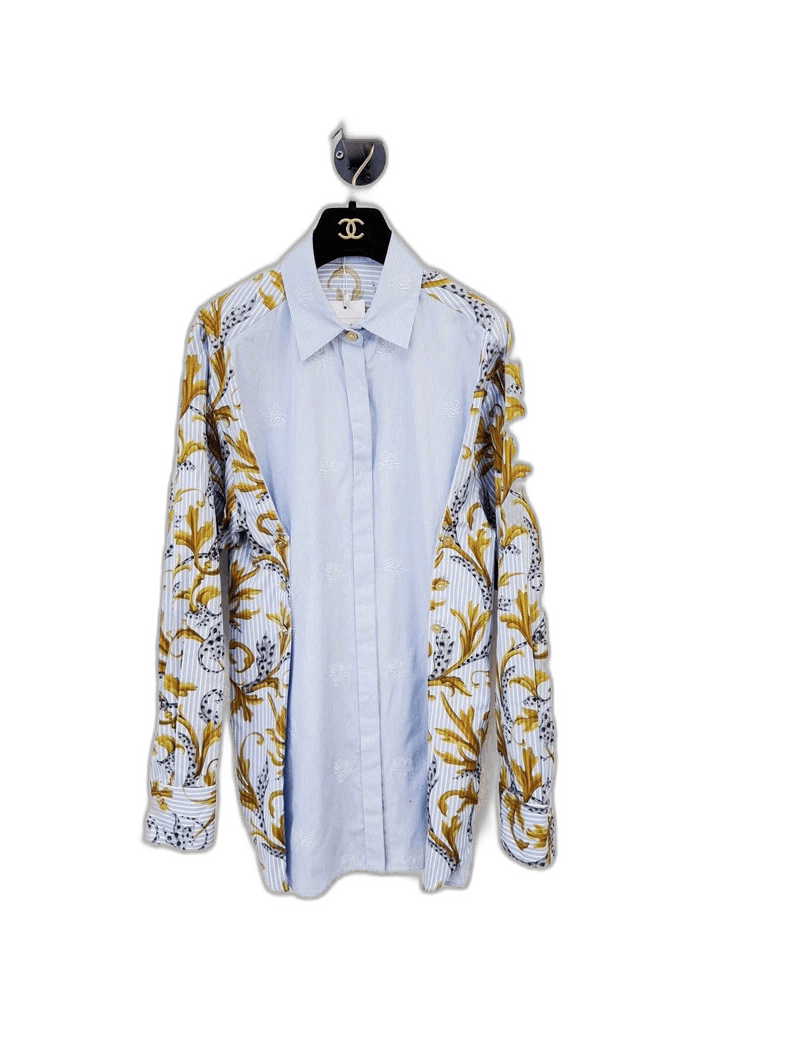 Versace Floral Print Button-Up Shirt