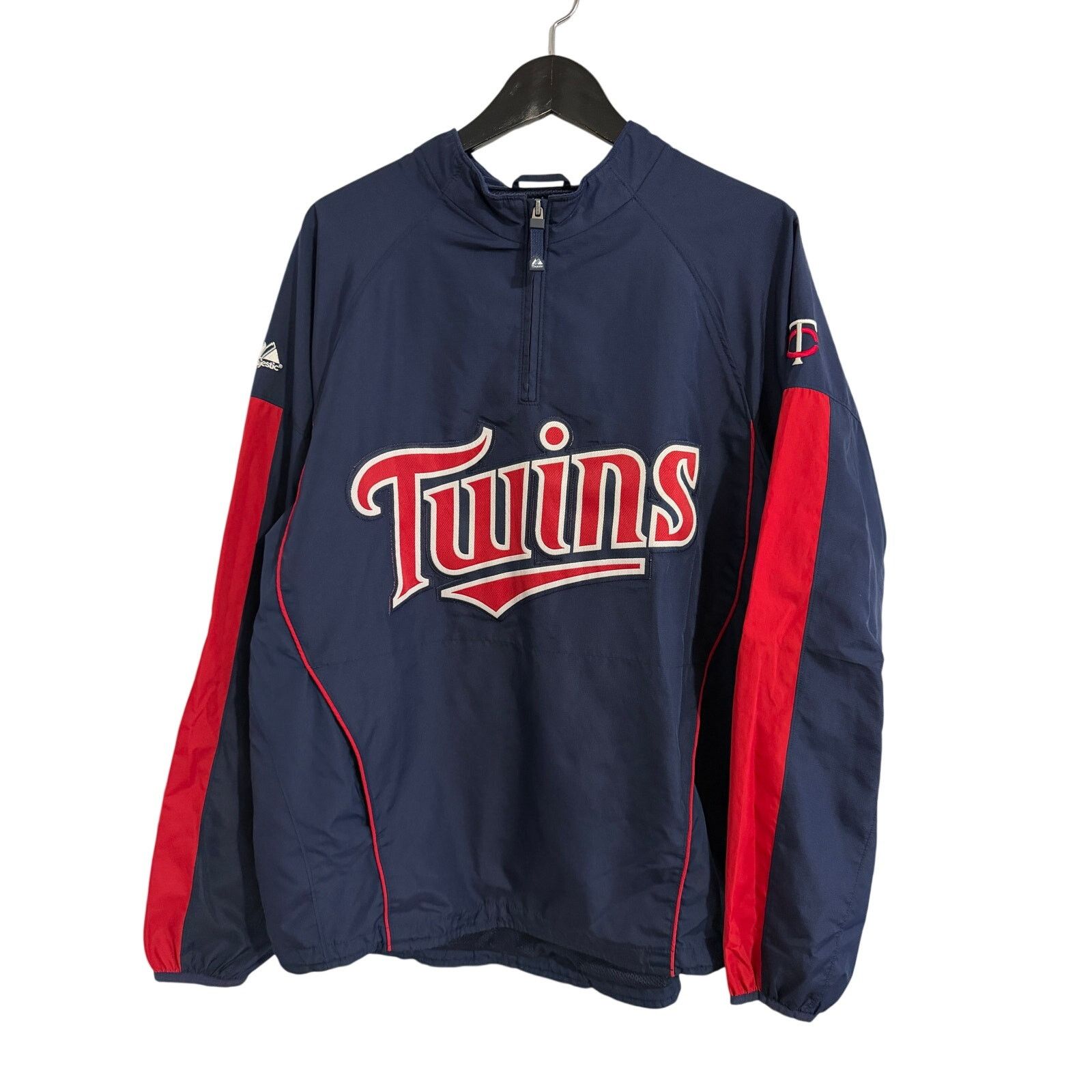 Majestic Minnesota Twins Majestic 1/4-Zip Windbreaker Jacket Size M Size US M / EU 48-50 / 2 - 1 Thumbnail