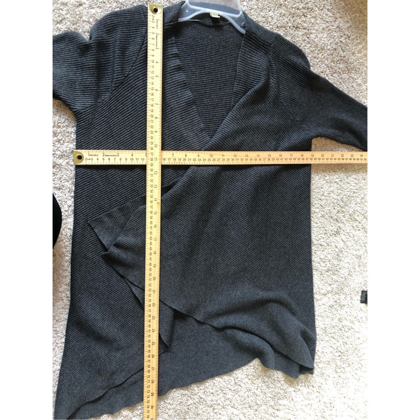 Other Dana Buchman Women’s Gray Long Sleeve Tunic Cardigan Sweater Size L / US 10 / IT 46 - 6 Thumbnail