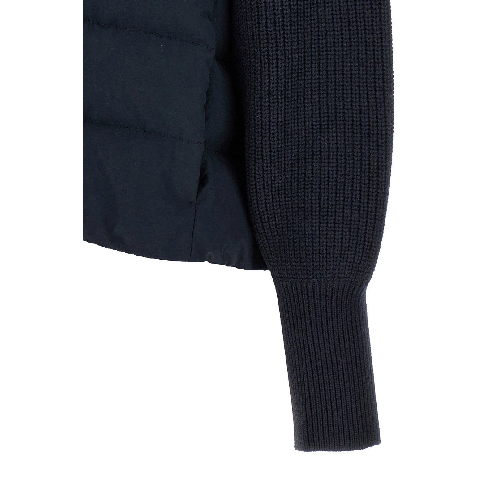 Brunello Cucinelli BRUNELLO CUCINELLI Wool Hooded Blue Nylon Down Jacket New (W Size M / US 6-8 / IT 42-44 - 4 Thumbnail