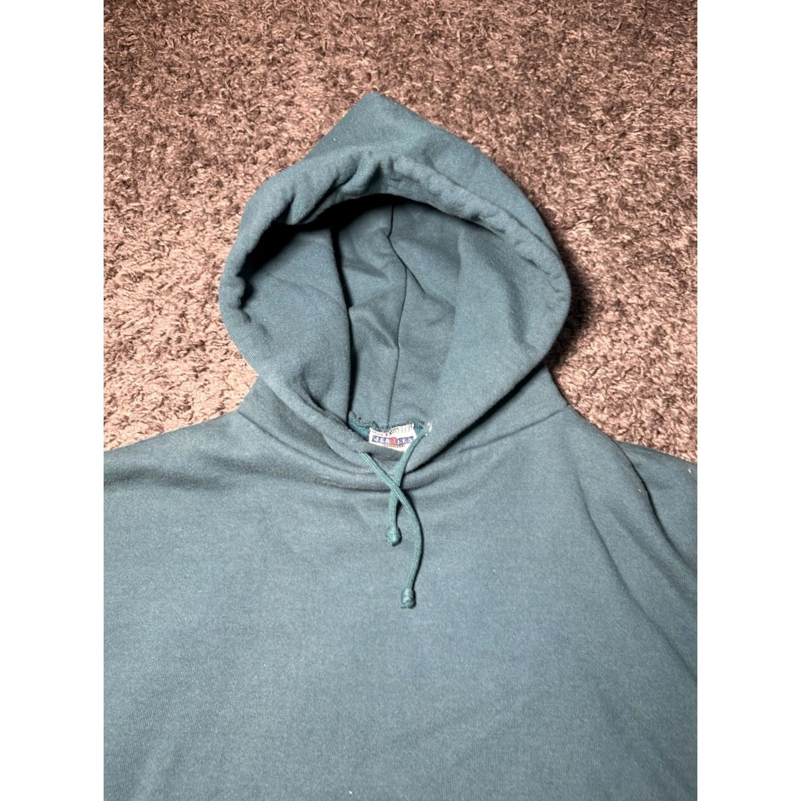 Jerzees VINTAGE Jerzees Hoodie 90s Super Sweats Mens XL Made In USA Eagles Green Size US XL / EU 56 / 4 - 4 Thumbnail