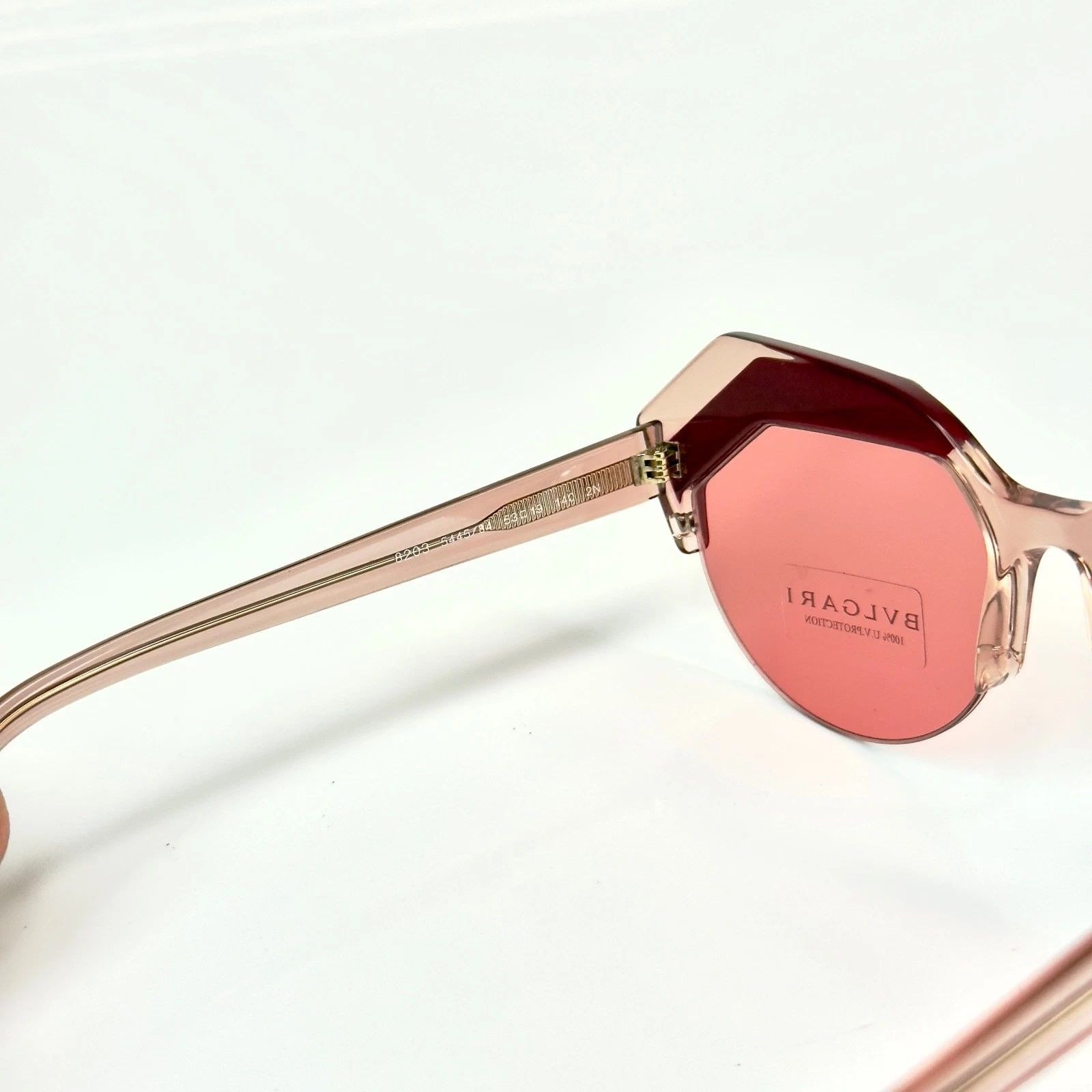 Bvlgari BULGARI BV8203 SERPENTEYES Translucent Peach Sunglass 8203 Size ONE SIZE - 6 Thumbnail