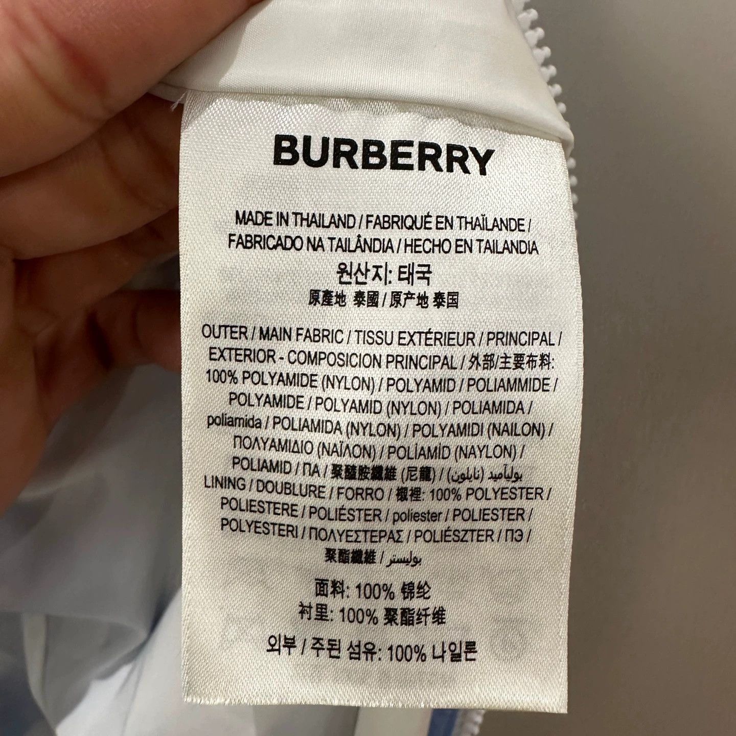 Burberry Burberry may734 Blue White Check Hooded Jacket UK4 Size XS / US 0-2 / IT 36-38 - 4 Thumbnail