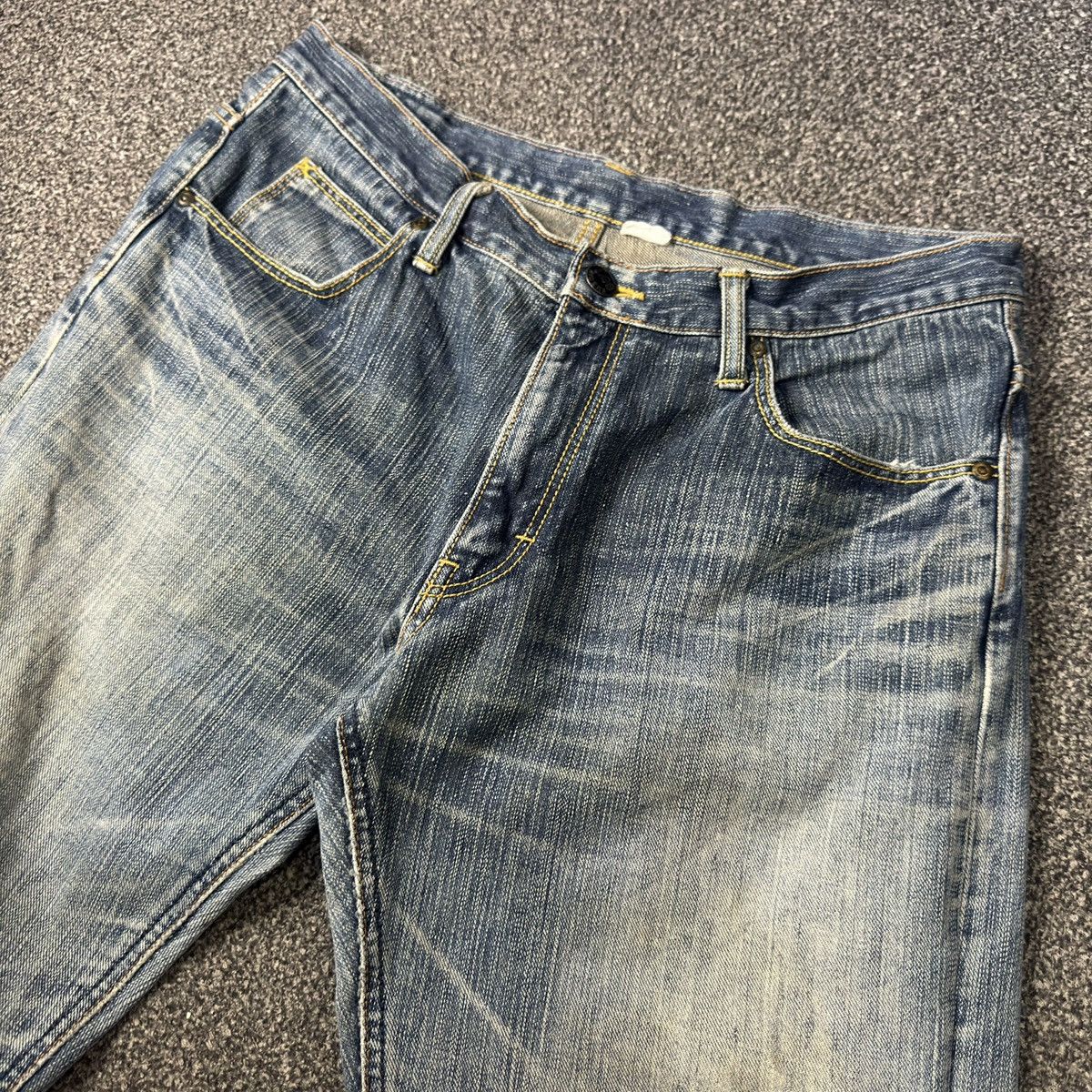 Denim & Co. 🔥🇯🇵 Vintage 90s Japanese Lee Distressed Light Wash Denim Size US 34 / EU 50 - 3 Thumbnail