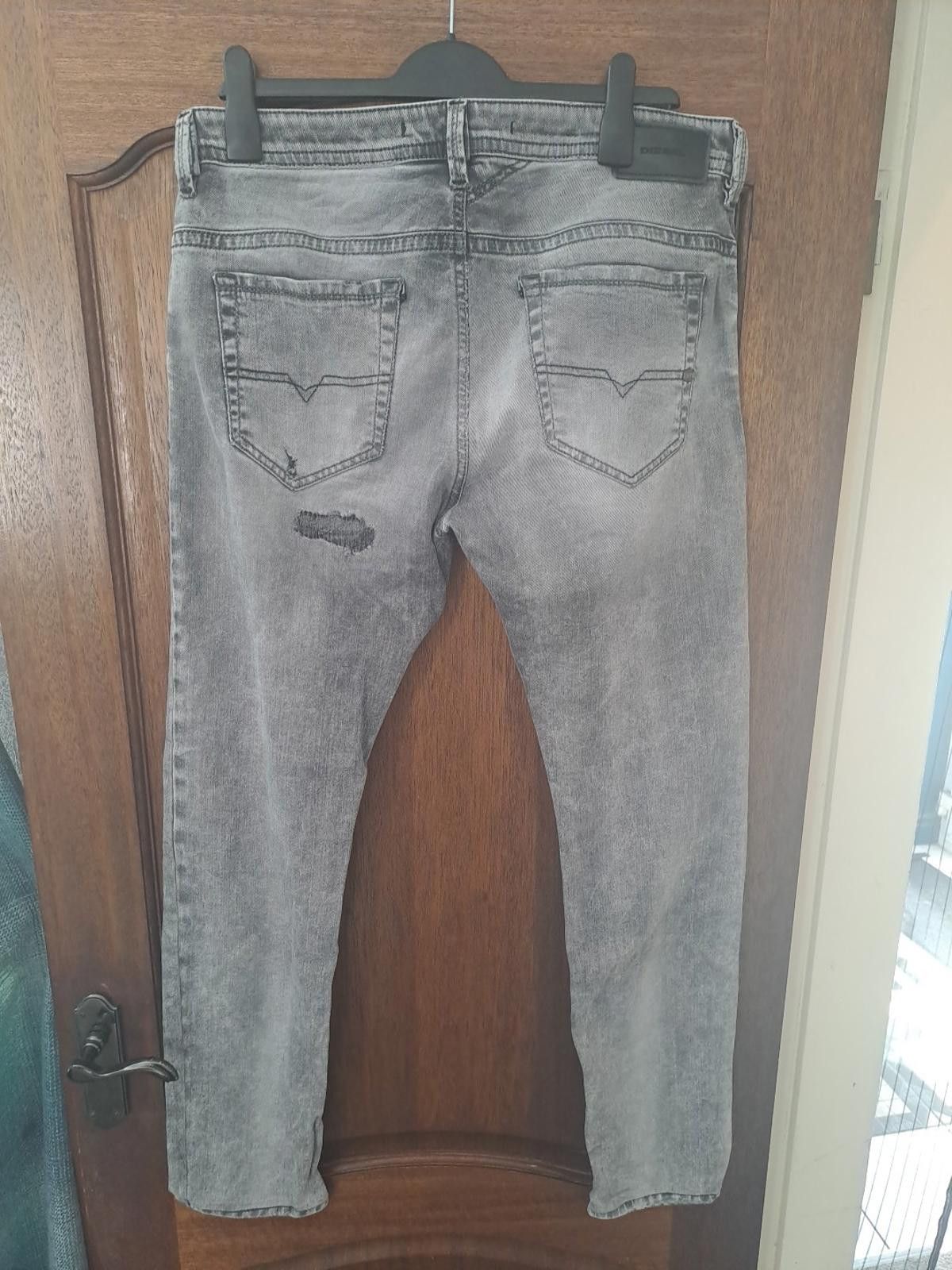Diesel Diesel Thavar Dna Grey Jeans Mens Size 34/34 Distressed Slim Size US 34 / EU 50 - 7 Thumbnail