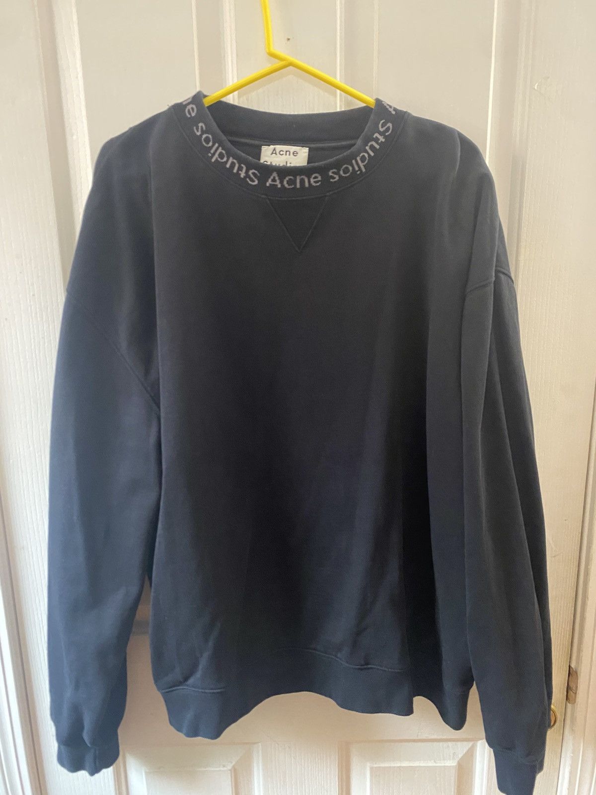 Acne Studios Black Flogho Sweatshirt Size US XL / EU 56 / 4 - 1 Thumbnail