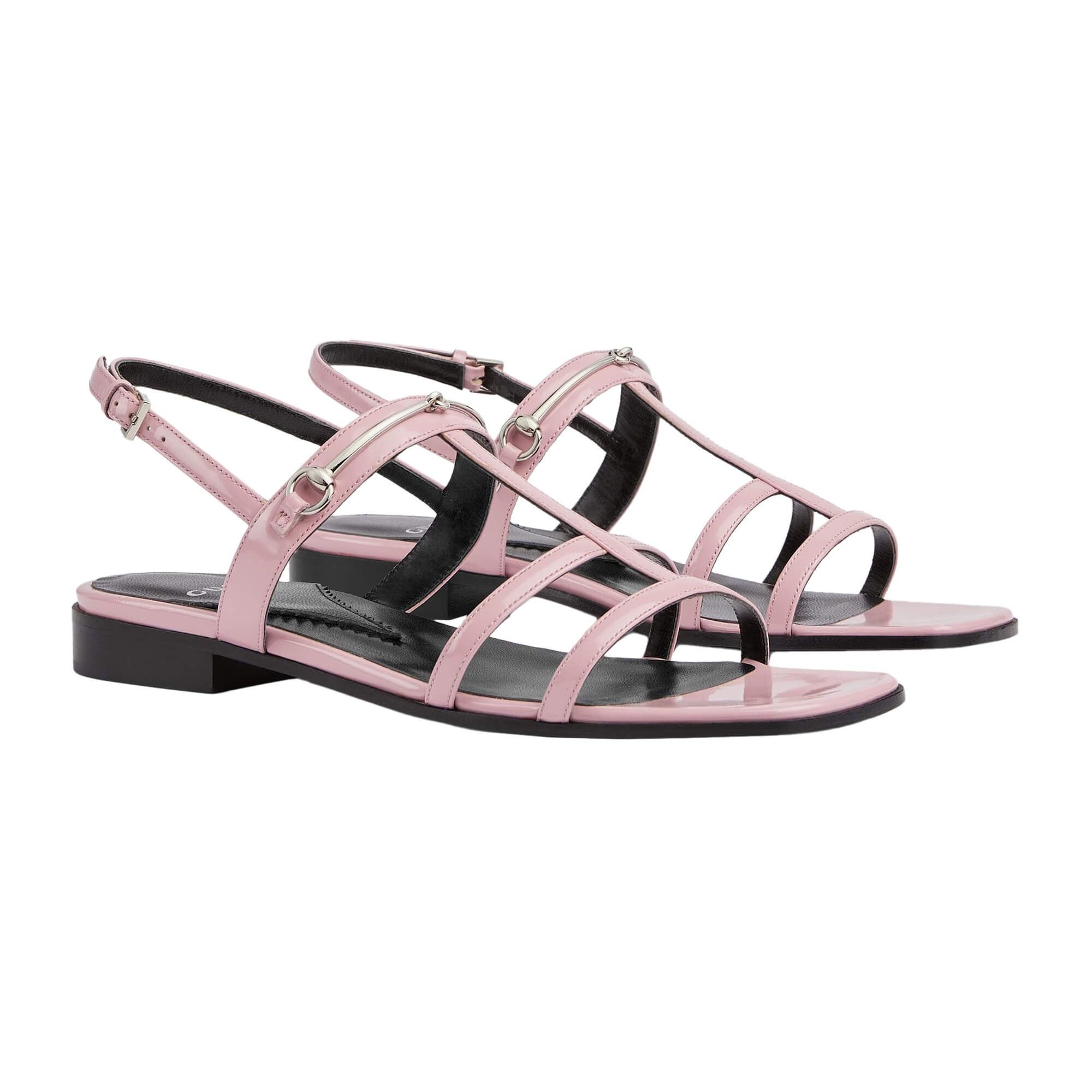 Gucci Slim Horsebit Flat Sandals SIZE 40