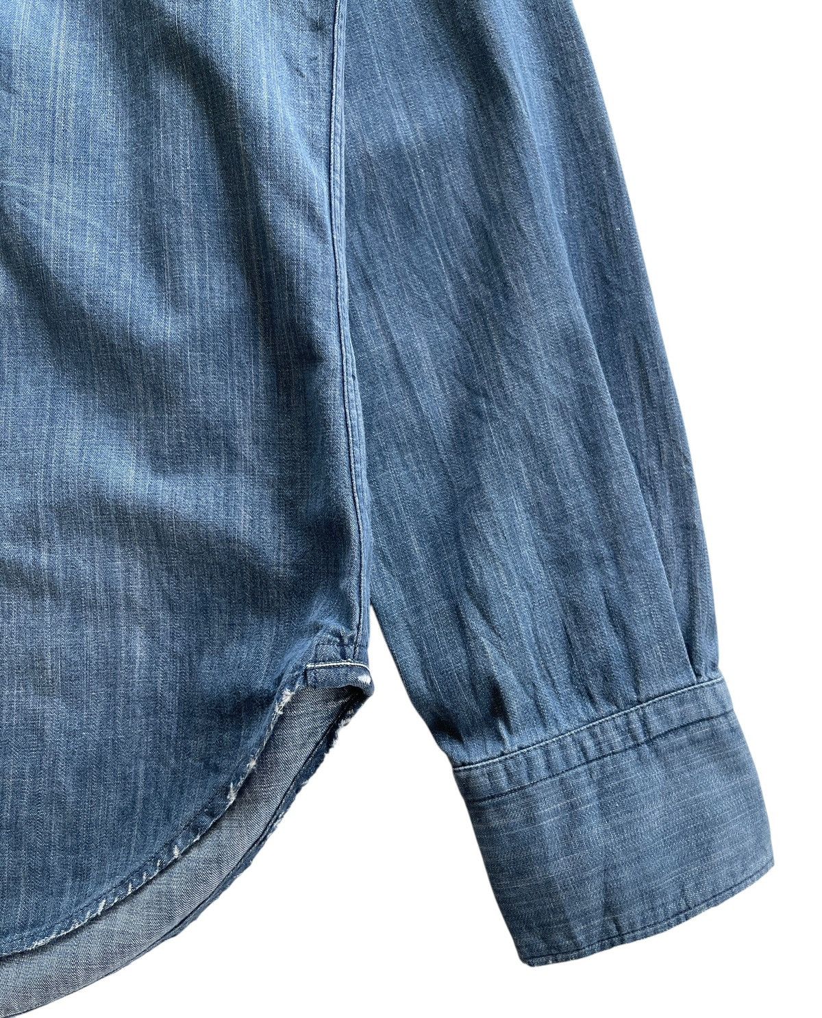 45rpm 45rpm Dungaree Denim Western Distressed Shirt Size US M / EU 48-50 / 2 - 8 Thumbnail