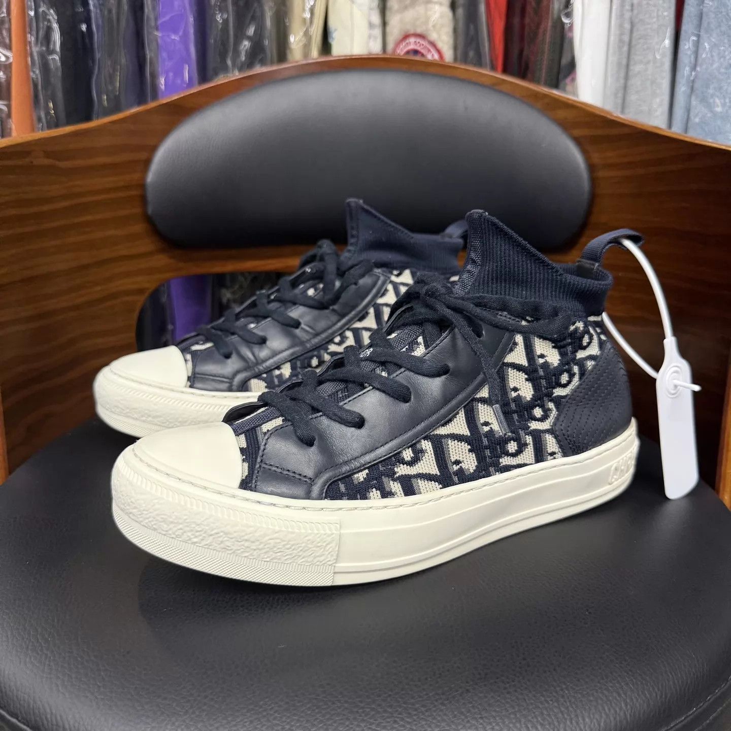 Dior Dior Walk‘n’Dior Blue & White Thick-Soled Sneakers 38.5 Size US 8 / IT 38 - 1 Thumbnail