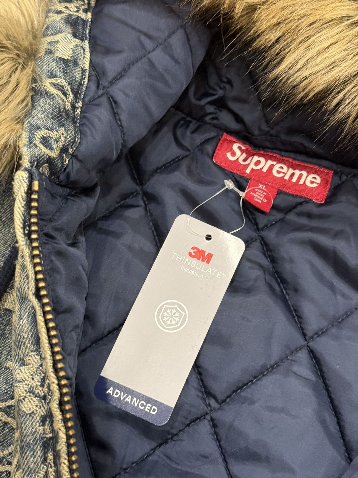 Supreme Supreme Bandana Jacquard Denim Hooded Work Jacket Size US XL / EU 56 / 4 - 13 Thumbnail