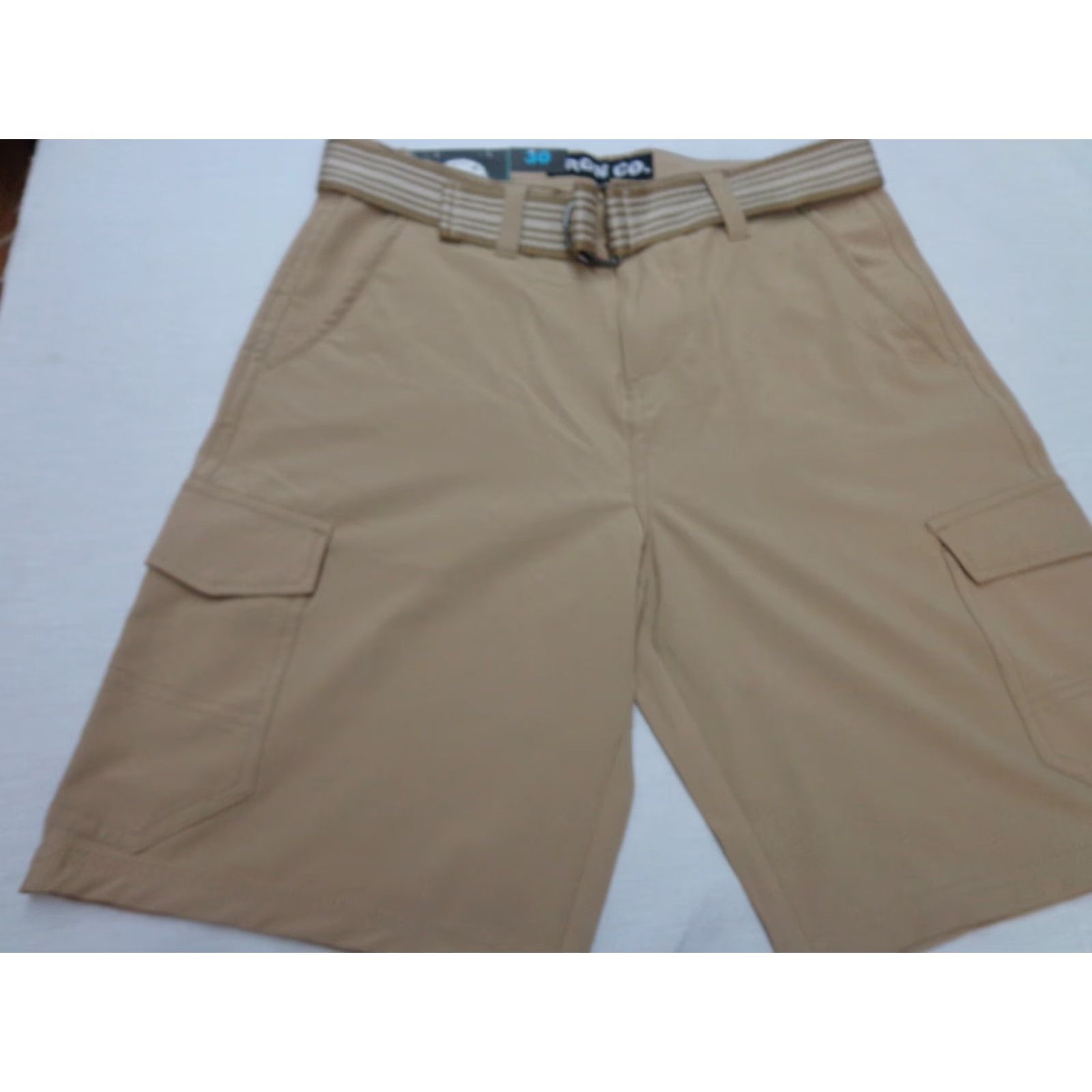 Vintage IRON CO. Stretch Tech Cargo Belted Shorts Khaki Size 30 NEW Size US 30 / EU 46 - 4 Thumbnail