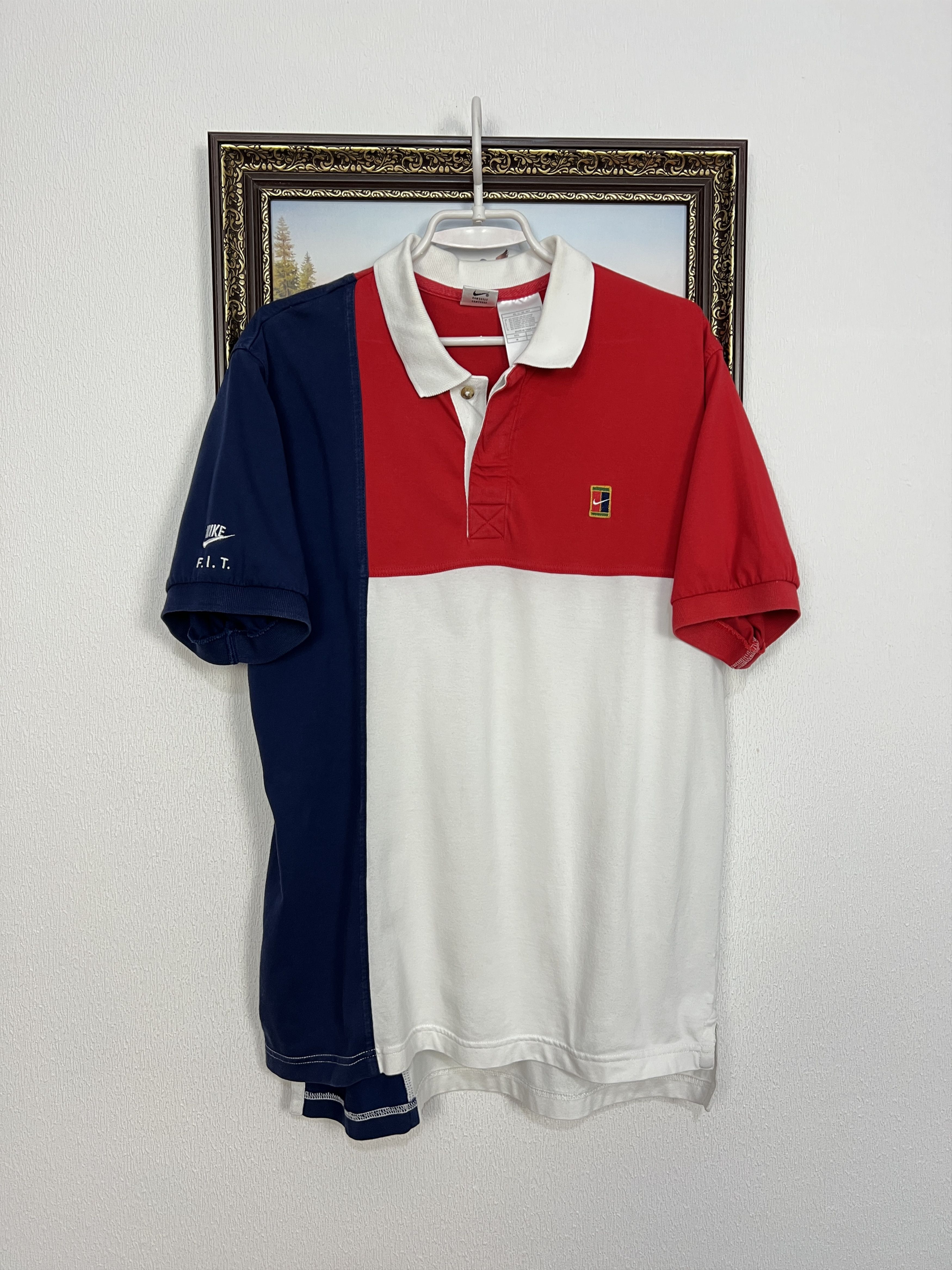 Nike Challenge Court Andre Agassi Polo Tennis Shirt Jersey