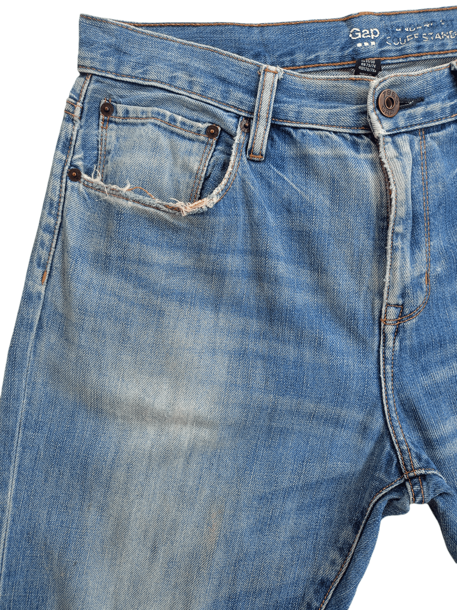 Gap × Vintage GAP 1969 Distressed Vintage Streetwear Men's Jean Size US 31 - 2 Thumbnail