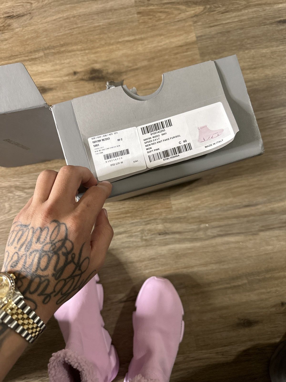 Balenciaga Balenciaga Wmns Recycled Speed 2.0 Sneaker 'Pink' Size US 8.5 / IT 38.5 - 8 Thumbnail