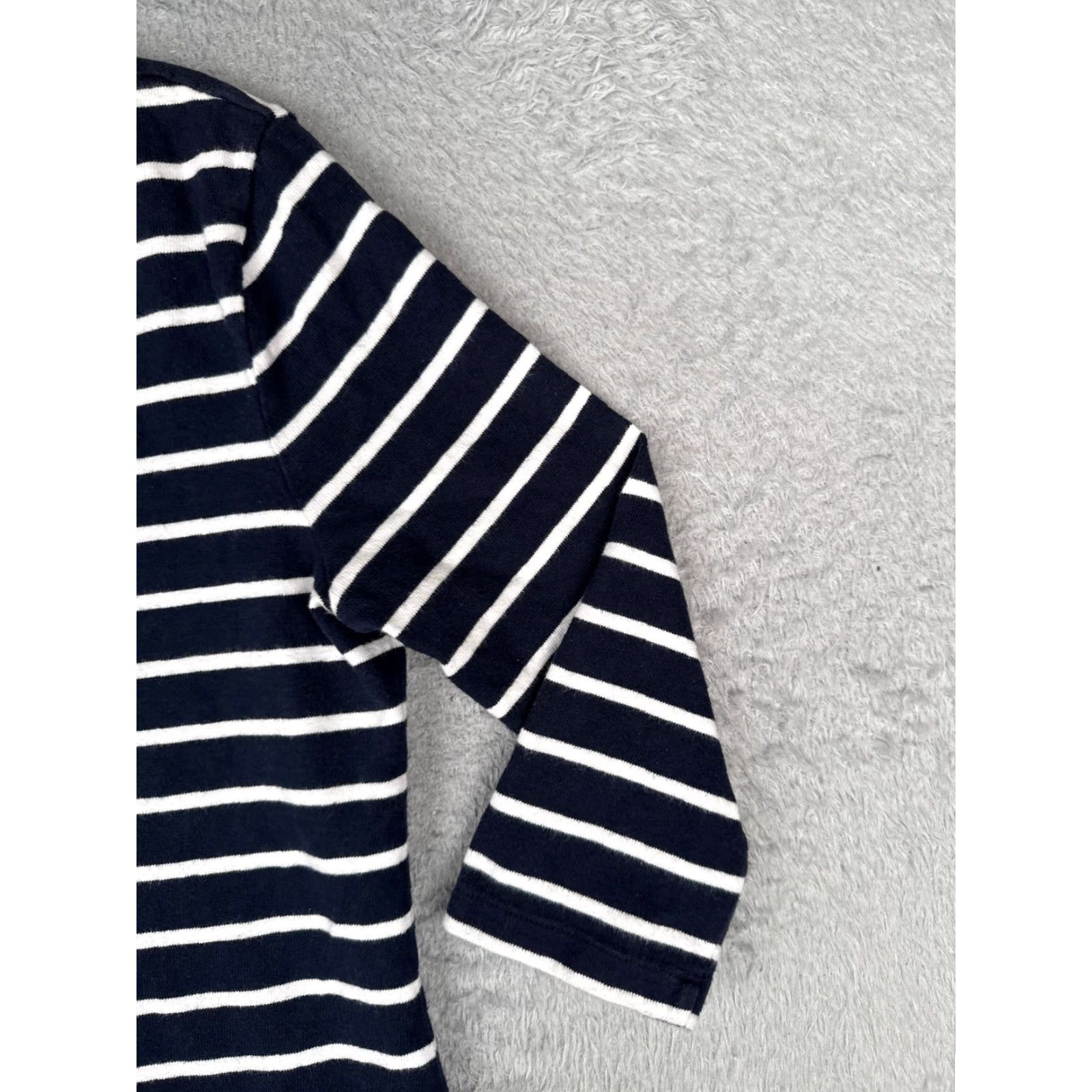 Tommy Hilfiger Tommy Hilfiger Polo Shirt Women M Blue Stripe 3/4 Sleeve Cotton Pocket Read Size M / US 6-8 / IT 42-44 - 2 Thumbnail
