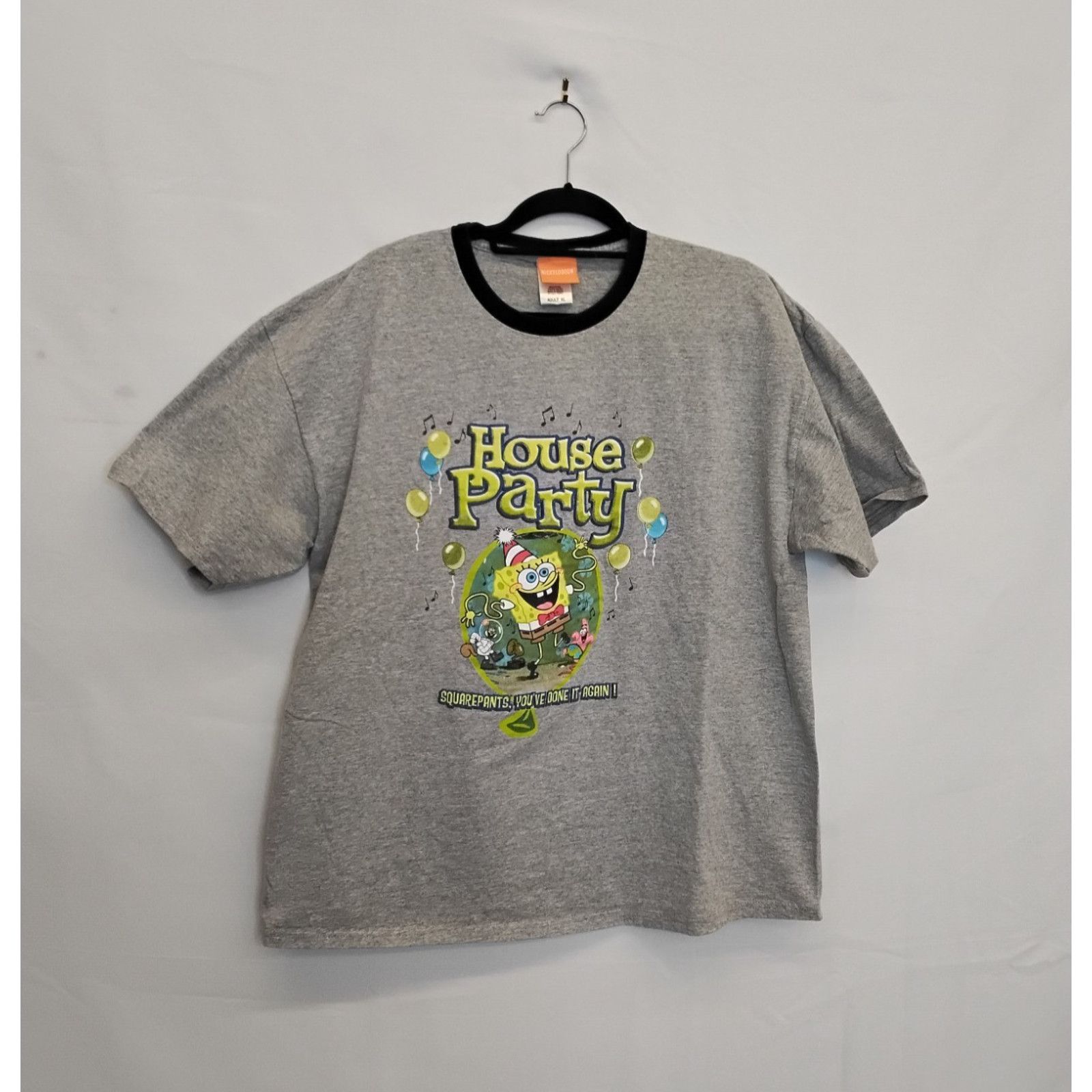 Nickelodeon Spongebob Squarepants T-Shirt Adult XL House Party Gray Y2K Size US XL / EU 56 / 4 - 2 Thumbnail