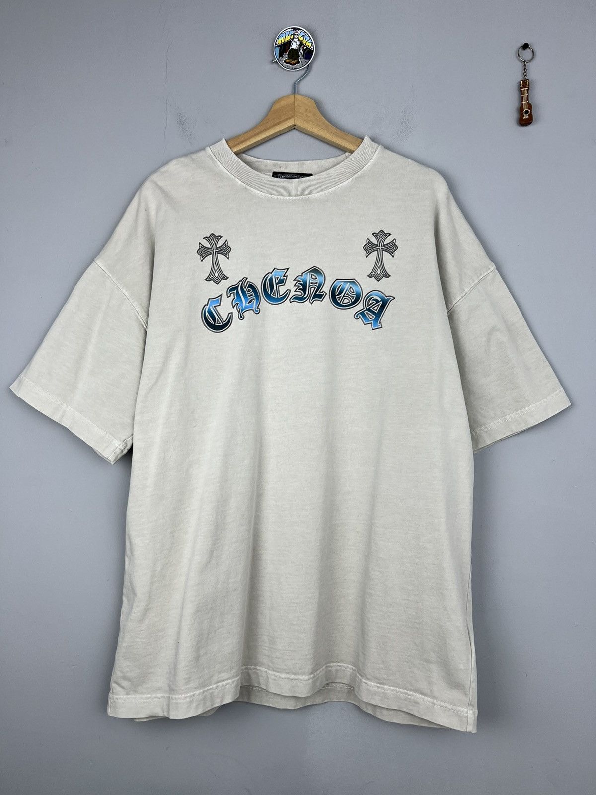 Designer × Playboi Carti Cross logo oversized t shirt Chenoa Henry Opuim vamp style Size US XL / EU 56 / 4 - 1 Thumbnail