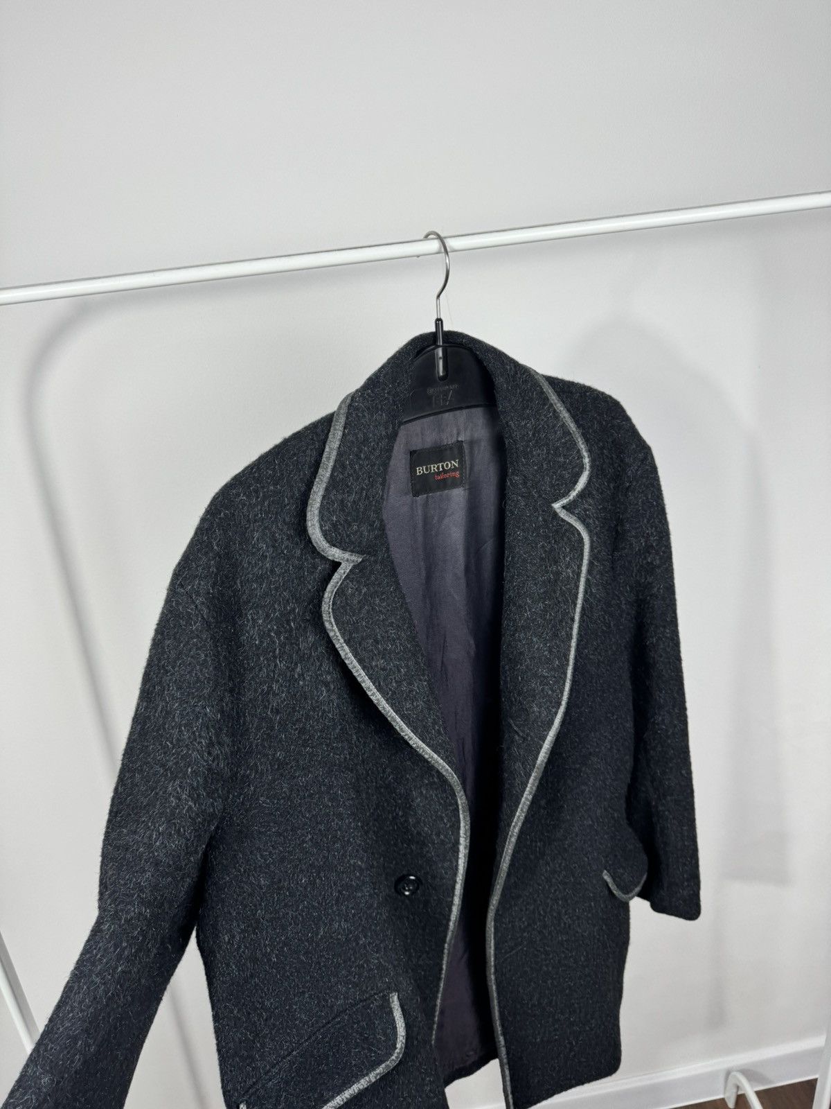 Other Vintage Burton Wool Cashmere Coat Jacket Dark Grey Womens Size XXL / US 16-18 / IT 52-54 - 10 Thumbnail