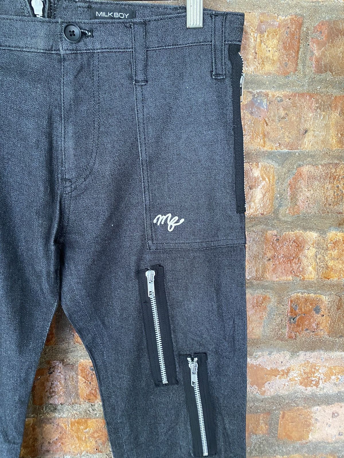 Japanese Brand 1990s MILKBOY bondage zipper skinny pants Size US 30 / EU 46 - 6 Thumbnail