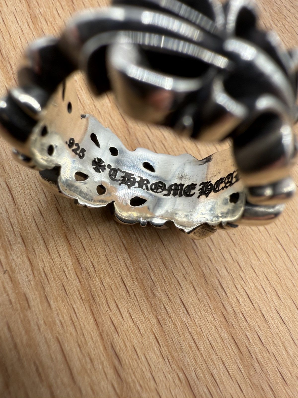 Chrome Hearts Chrome Hearts Double Floral Cross Heart Ring Size ONE SIZE - 8 Thumbnail