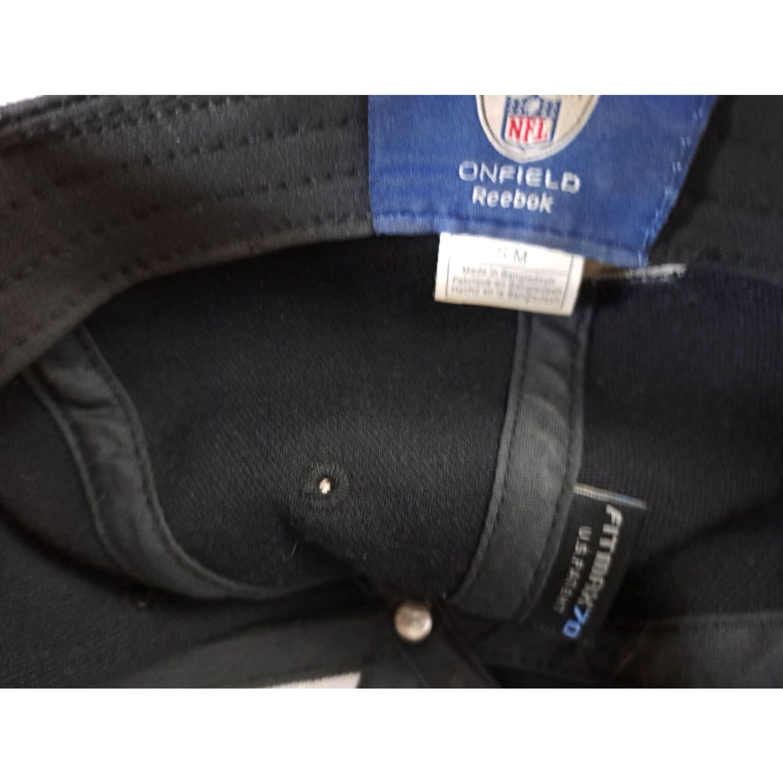 Reebok Reebok Hat Detroit Lions Black Fitted Small/Medium Baseball Cap Men Baseball Cap Small/Medium Black Lions Reebok Hat Sports Mens Size ONE SIZE - 3 Thumbnail
