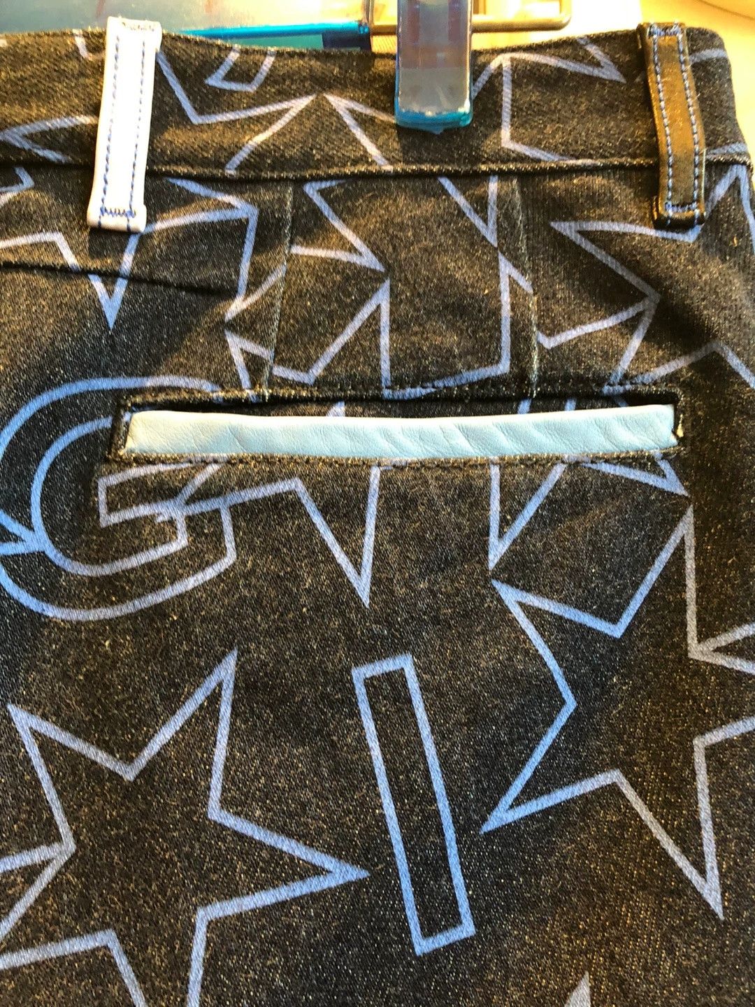 Givenchy Givenchy Blue Star Print Denim Shorts Size US 29 - 8 Thumbnail