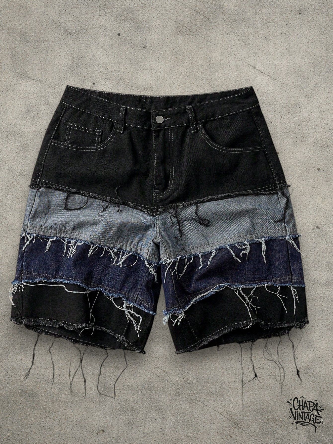 Japanese Brand Distressed layer jeans shorts Size US 32 / EU 48 - 1 Thumbnail