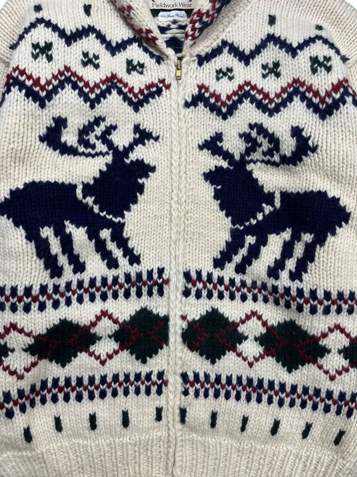 Japanese Brand 1980s Fieldwork - Cowichan Cunky Knitted Sweater Size US M / EU 48-50 / 2 - 6 Thumbnail