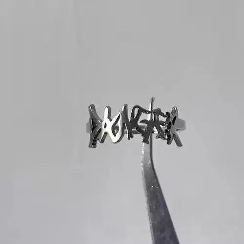 Jewelry × Ring Of Fire Danger Ring Spike Graffiti Goth Punk Rock Jewelry Anarchy Size ONE SIZE - 4 Thumbnail