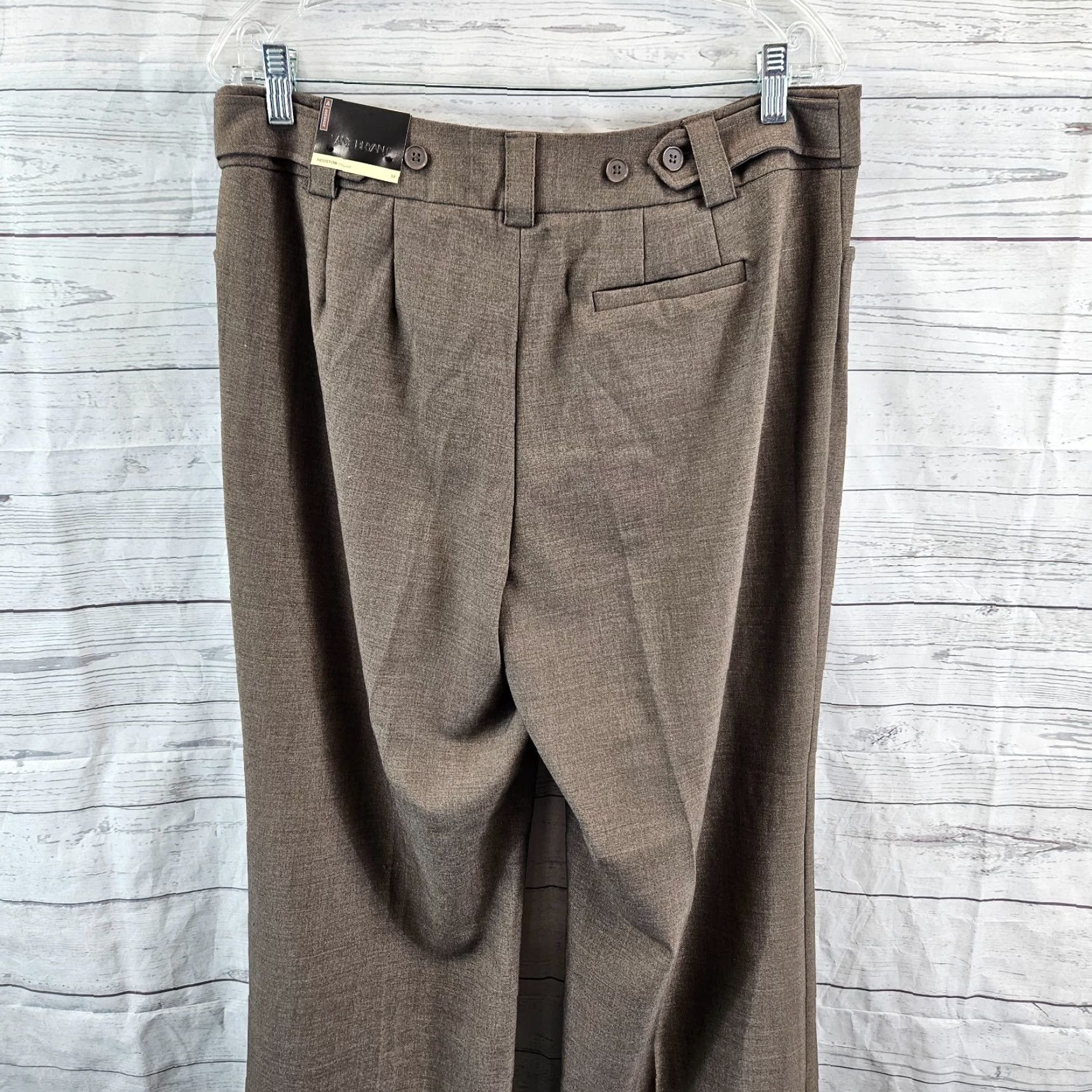 Vintage Lane Bryant Womens Houston Trouser Sz 14 Taupe Cuffed Mid Rise Pants Dress Pants Plus Size 14 Brown 32 Inseam Mens? Ladies? Size 36" / US 14 / IT 50 - 4 Thumbnail