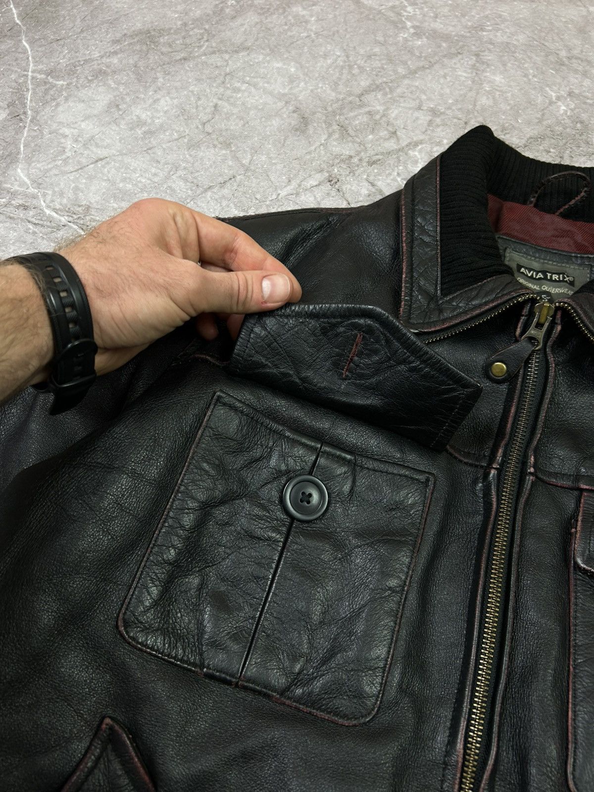 Japanese Brand Vintage washed avant garde leather jacket Size US S / EU 44-46 / 1 - 7 Thumbnail
