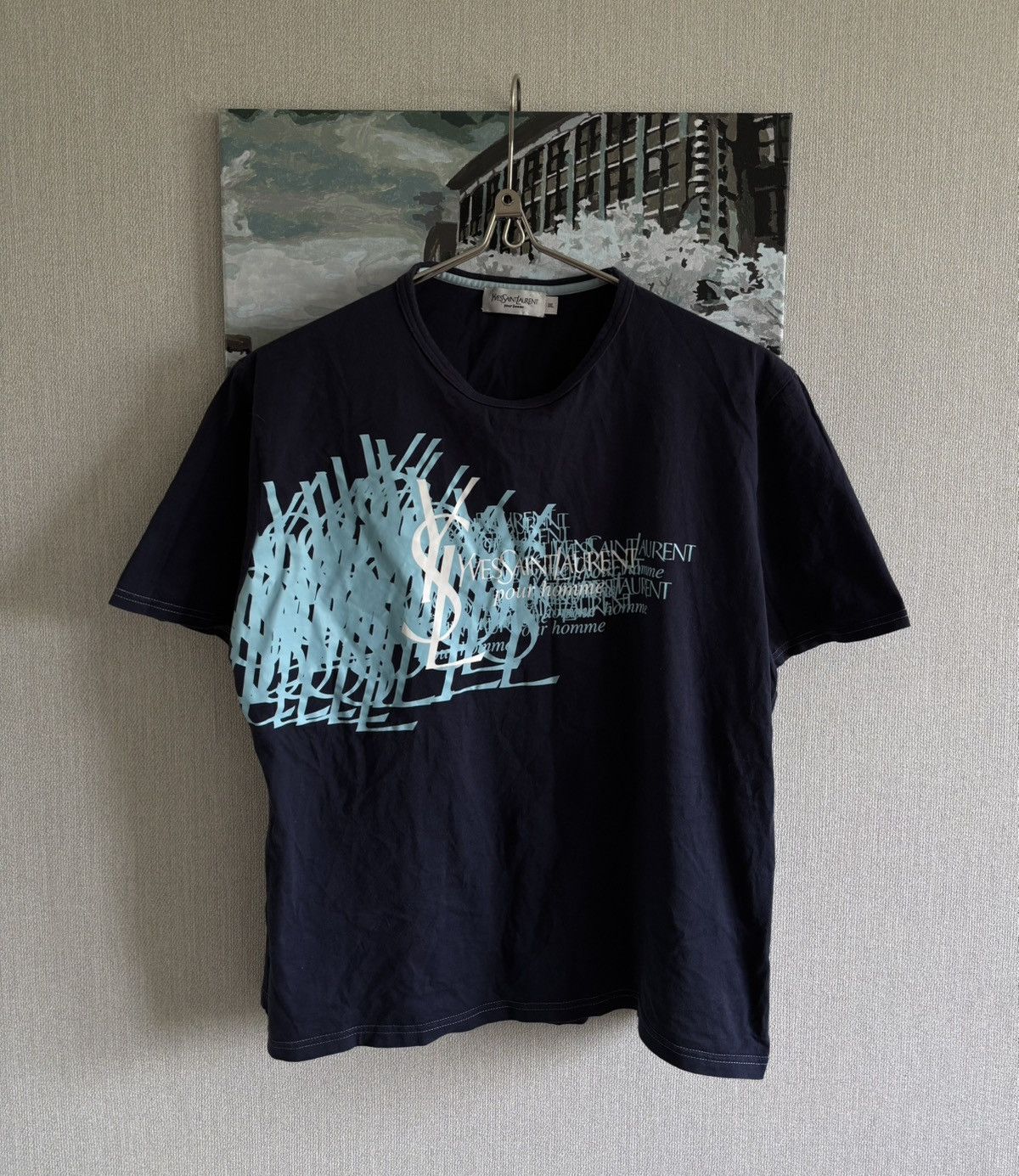 Other Vintage YSL Yves Saint Laurent Big Logo T Shirt Size US M / EU 48-50 / 2 - 1 Thumbnail