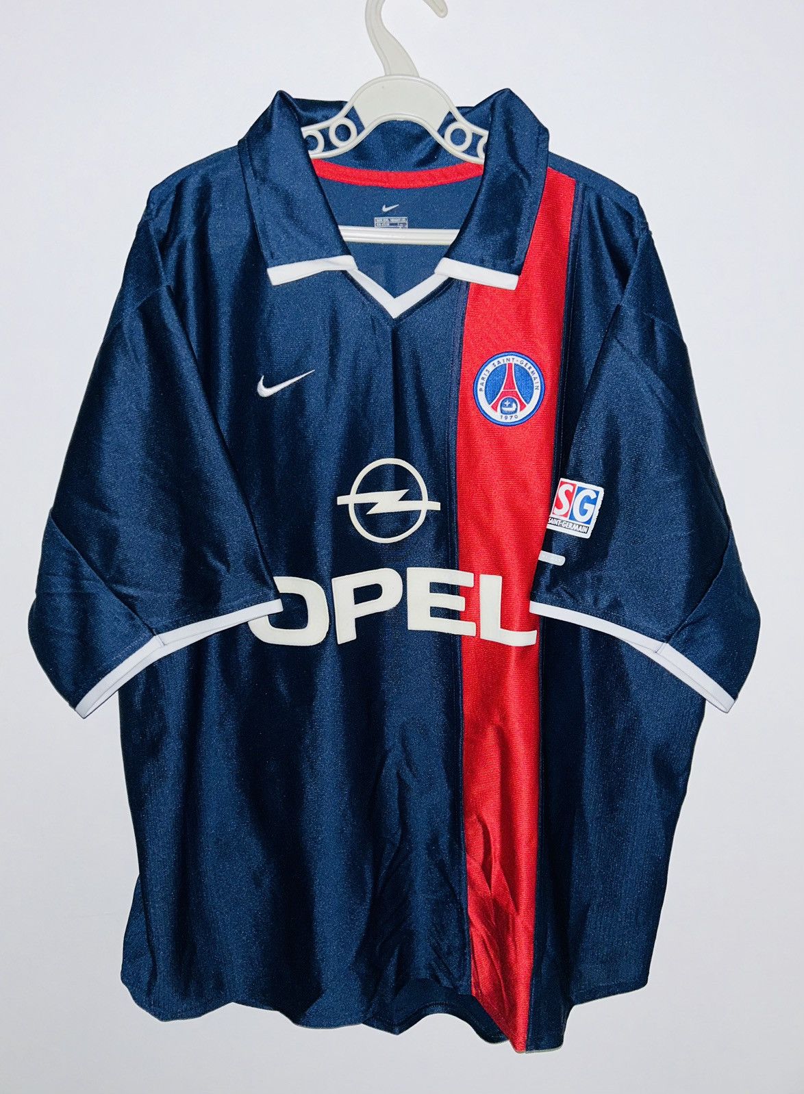 image of Nike x Soccer Jersey Psg 2000/01 Home Jersey in Blue, Men's (Size 2XL)