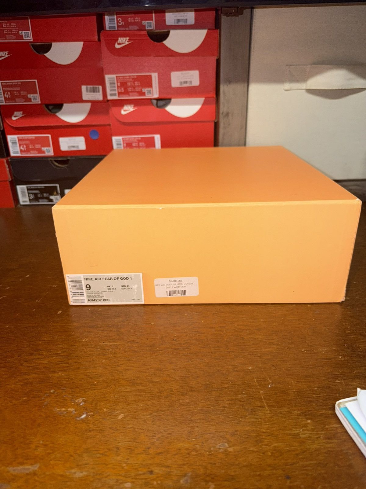 Fear of God × Nike Nike Air Fear Of GOD 1 Orange Pulse size 9 Size US 9 / EU 42 - 9 Thumbnail