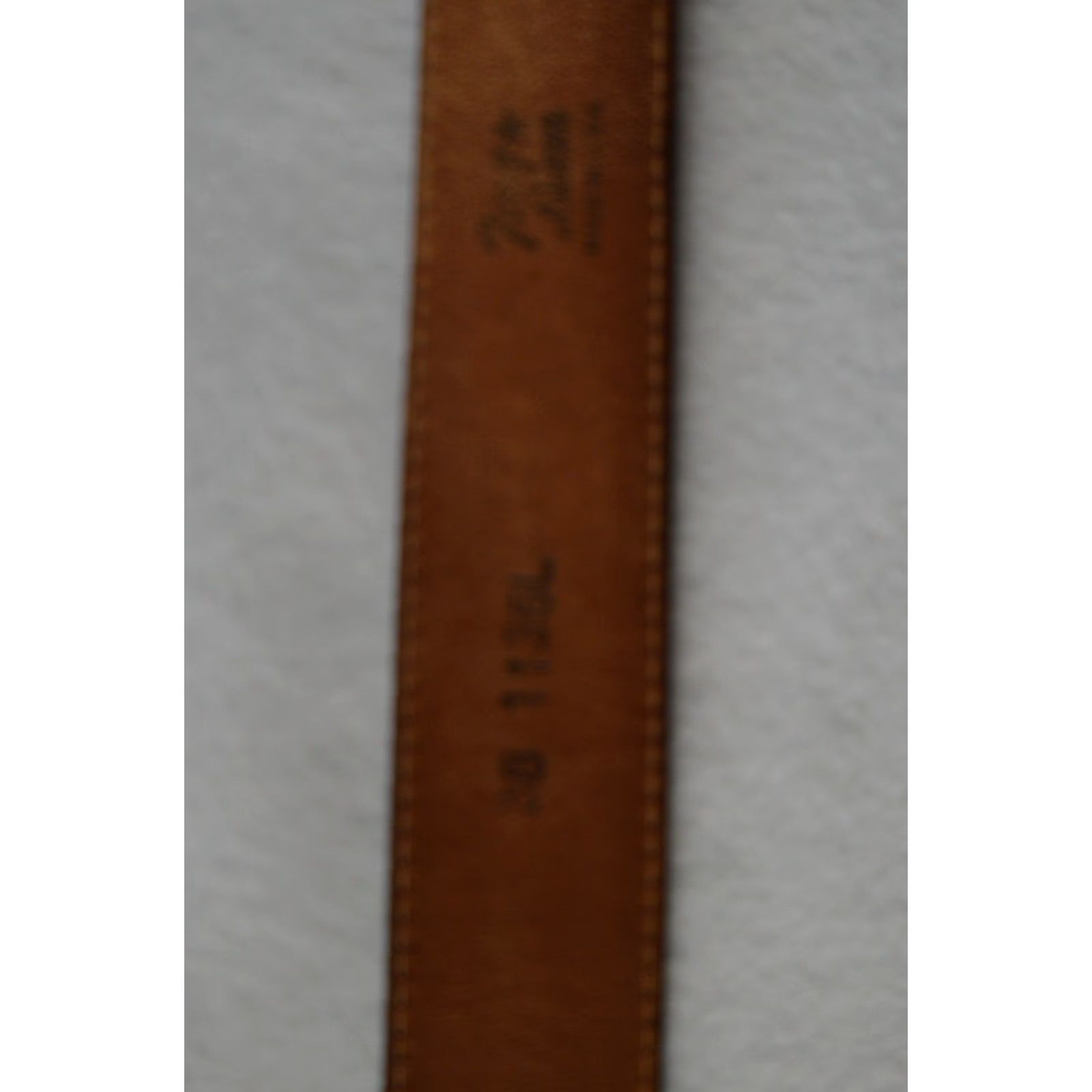 Saks Fifth Avenue Saks 5th Ave Mens Blue Stretch Leather Belt Solid Brass Buckle Size 42 Belt Size 42 - 4 Thumbnail