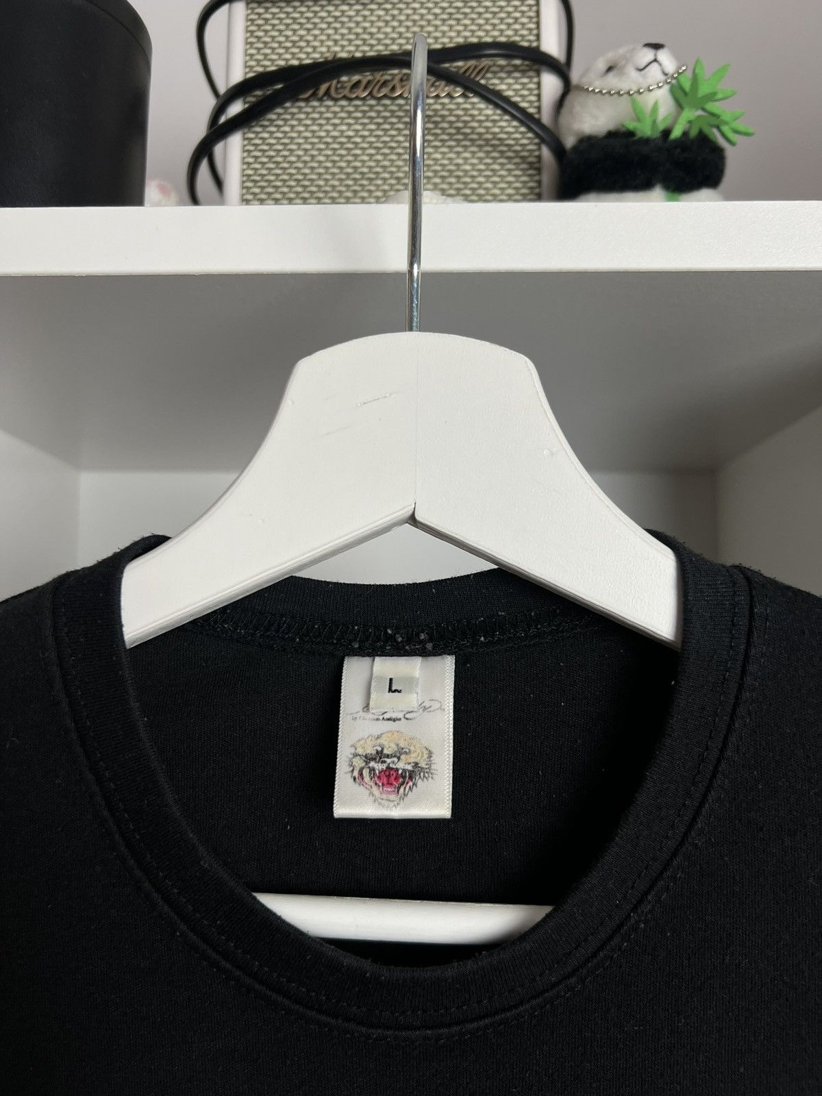 Ed Hardy × Vintage Vintage y2k Ed hardy big Logo t-shirt L avantgarde drain 90s Size L / US 10 / IT 46 - 4 Thumbnail