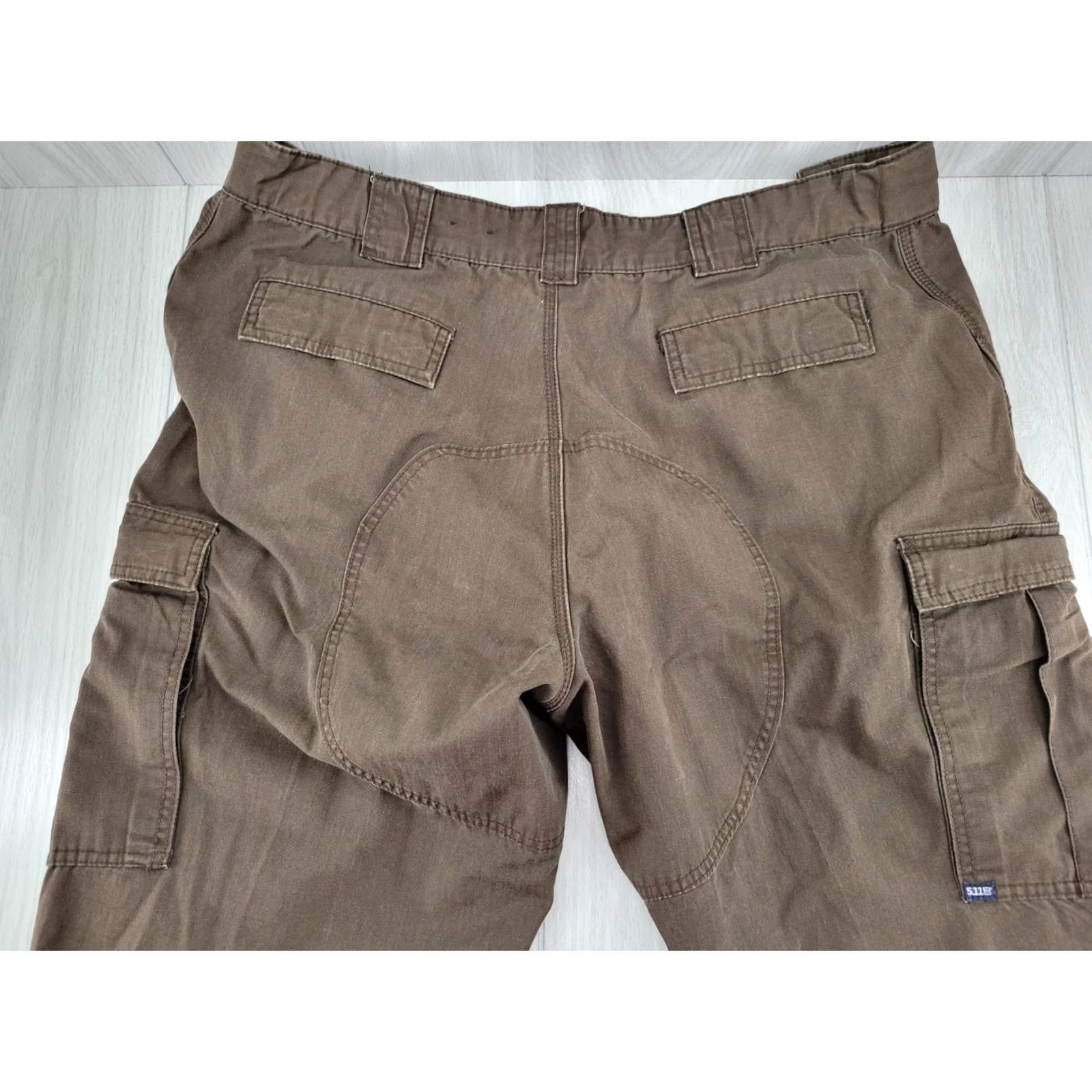 Vintage 5.11 Tactical Men's Ripstop TDU Pants Cargo Brown Large 39.5/43”x34 Inseam Mens Size US 38 / EU 54 - 7 Thumbnail