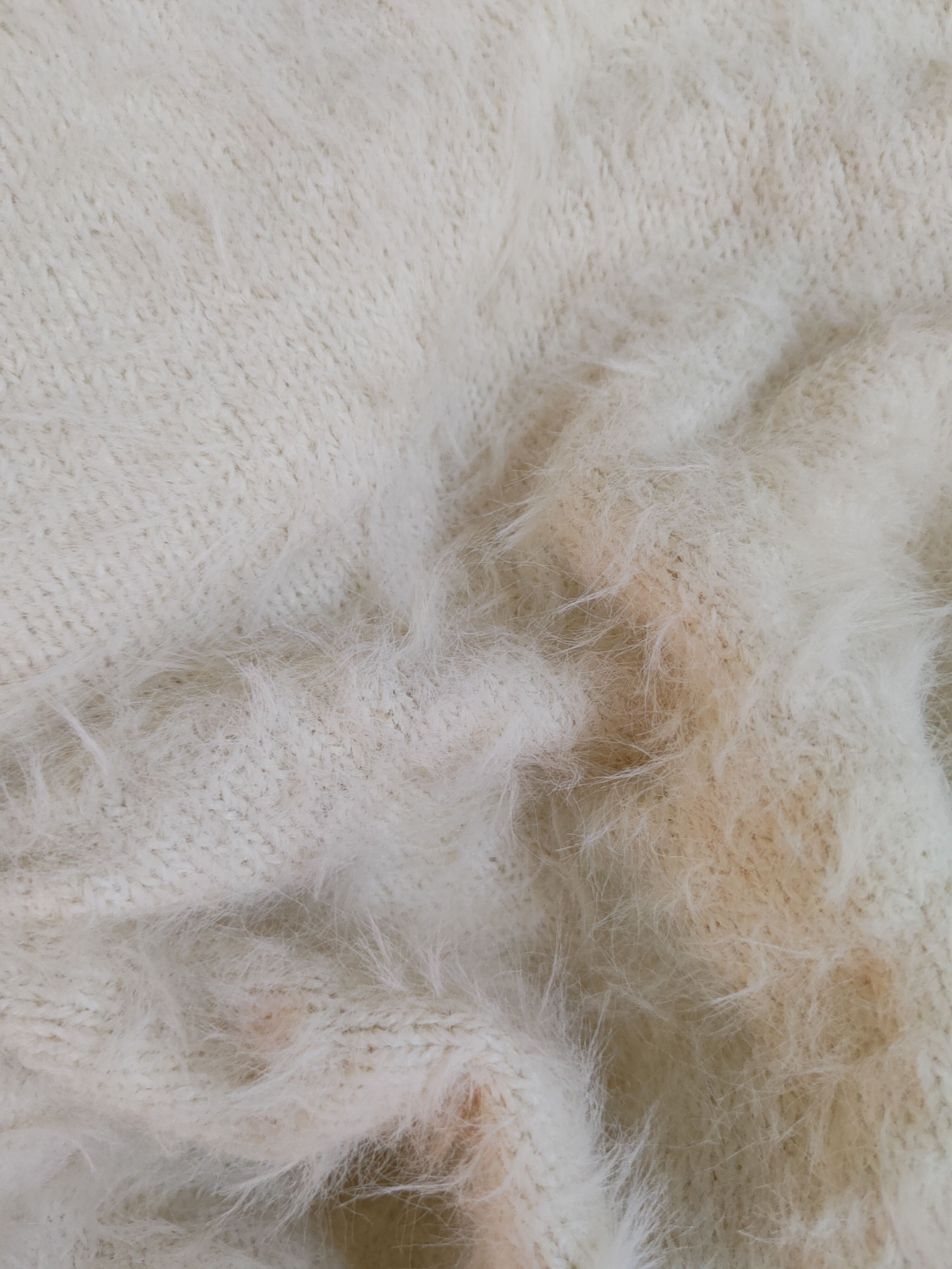 Japanese Brand Glacier Cream Shag Shaggy Fur Mohair Knitwear #S1988 Size S / US 4 / IT 40 - 10 Thumbnail