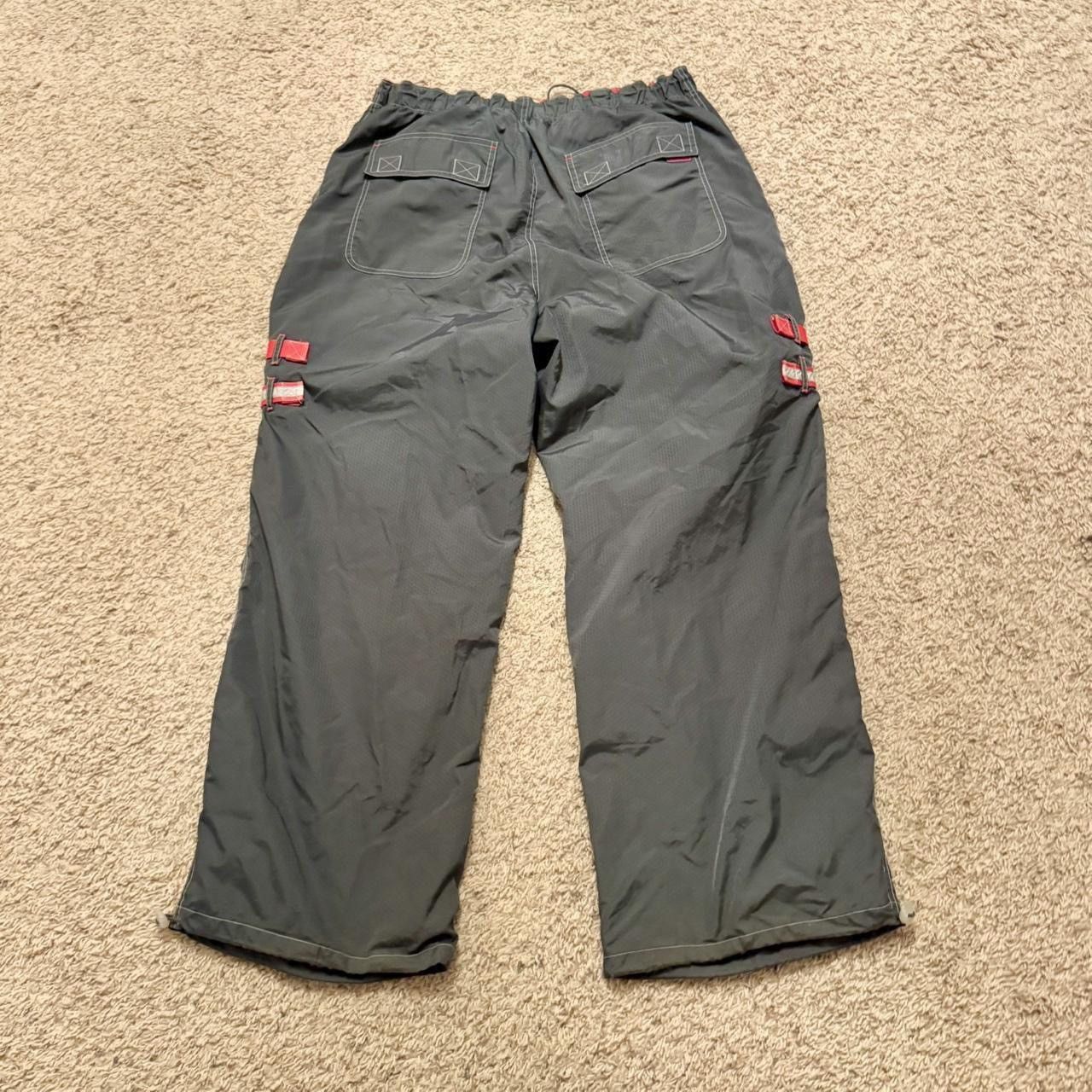 Vintage Vintage Caffeine Grey Nylon Cyber Rave Baggy Parachute Pants Size US 34 / EU 50 - 3 Thumbnail