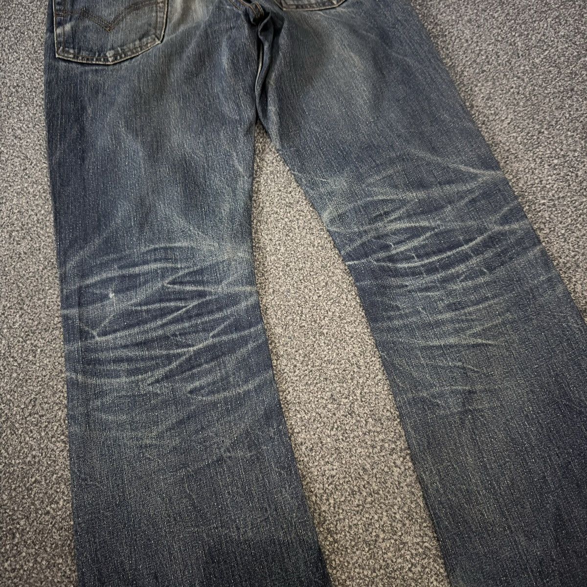 If Six Was Nine Flared Vintage 90s Levis 517 Bootcut Whisker Destroyed Denim Size US 28 / EU 44 - 9 Thumbnail