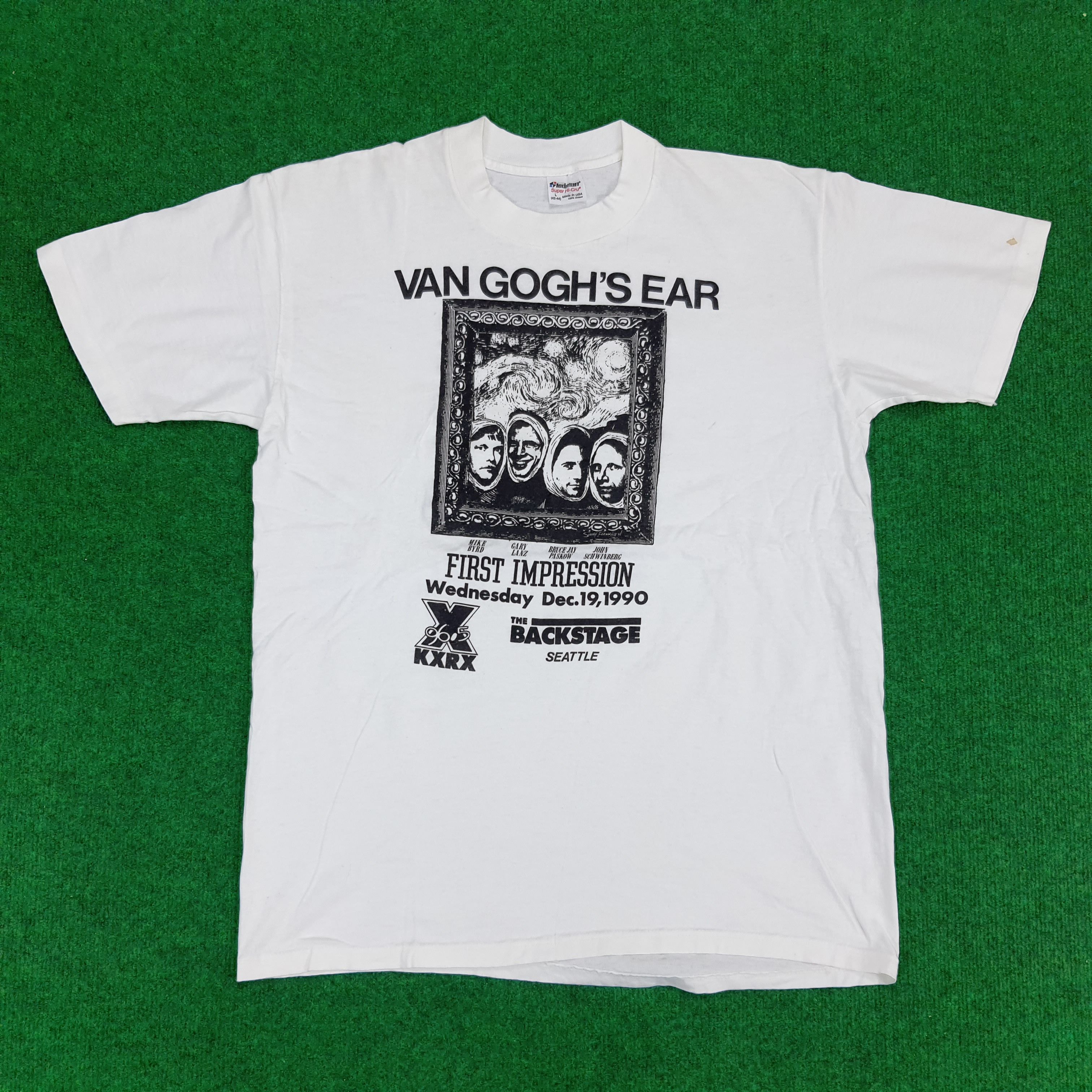 Vintage Vintage Van Gogh's Ear 90s Backstage Seattle Art T-shirt Size US M / EU 48-50 / 2 - 1 Thumbnail